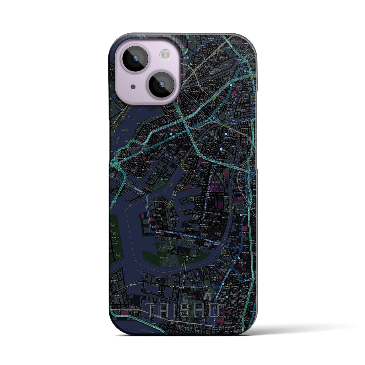 【大正(大阪府)】地図柄iPhoneケース(バックカバータイプ)
