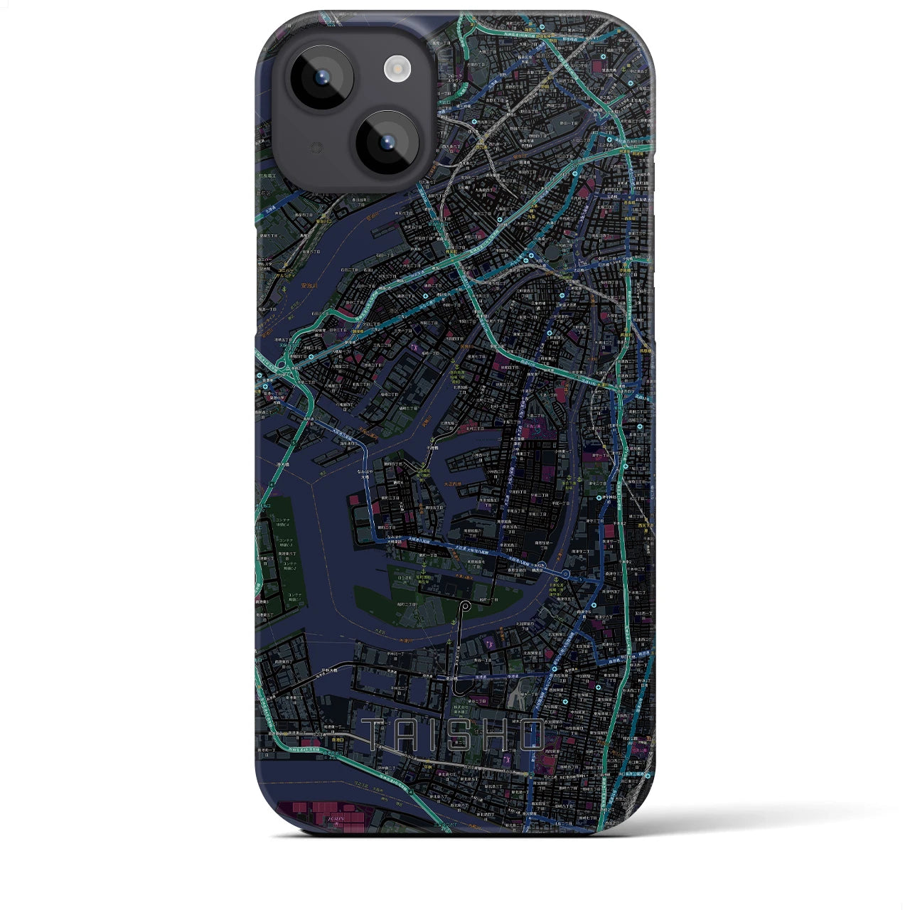 【大正(大阪府)】地図柄iPhoneケース(バックカバータイプ)