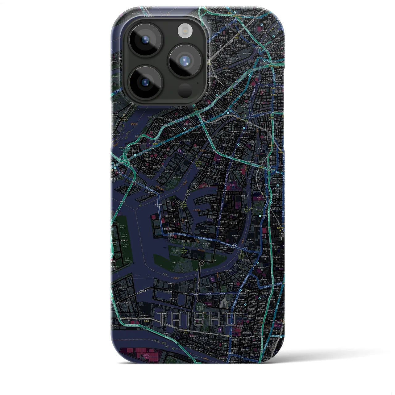 【大正(大阪府)】地図柄iPhoneケース(バックカバータイプ)