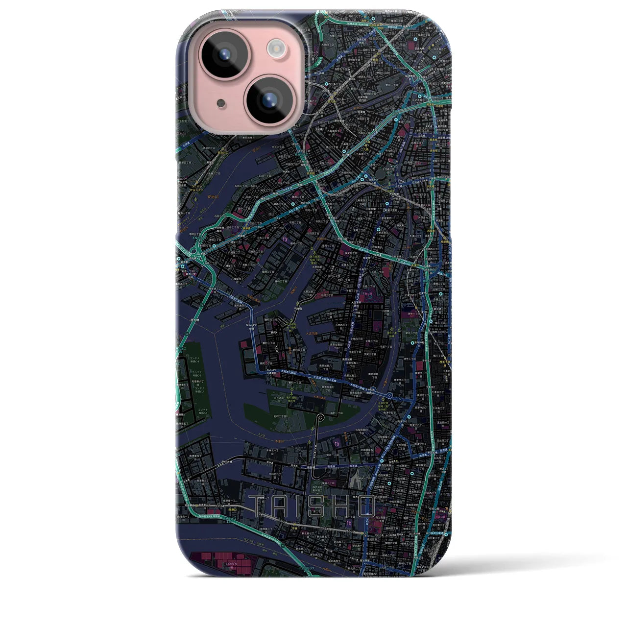 【大正(大阪府)】地図柄iPhoneケース(バックカバータイプ)