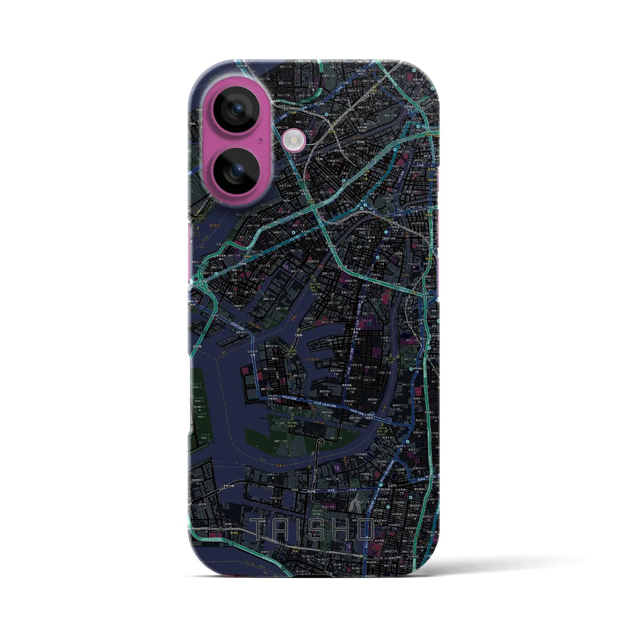 【大正(大阪府)】地図柄iPhoneケース(バックカバータイプ)