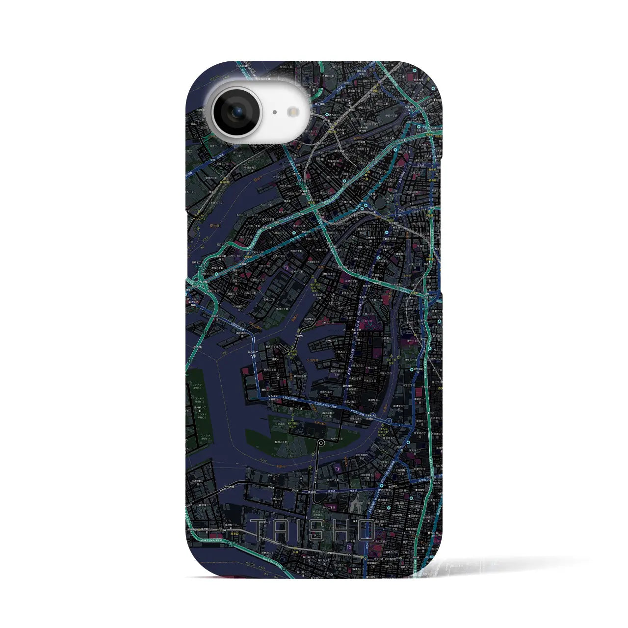 【大正(大阪府)】地図柄iPhoneケース(バックカバータイプ)
