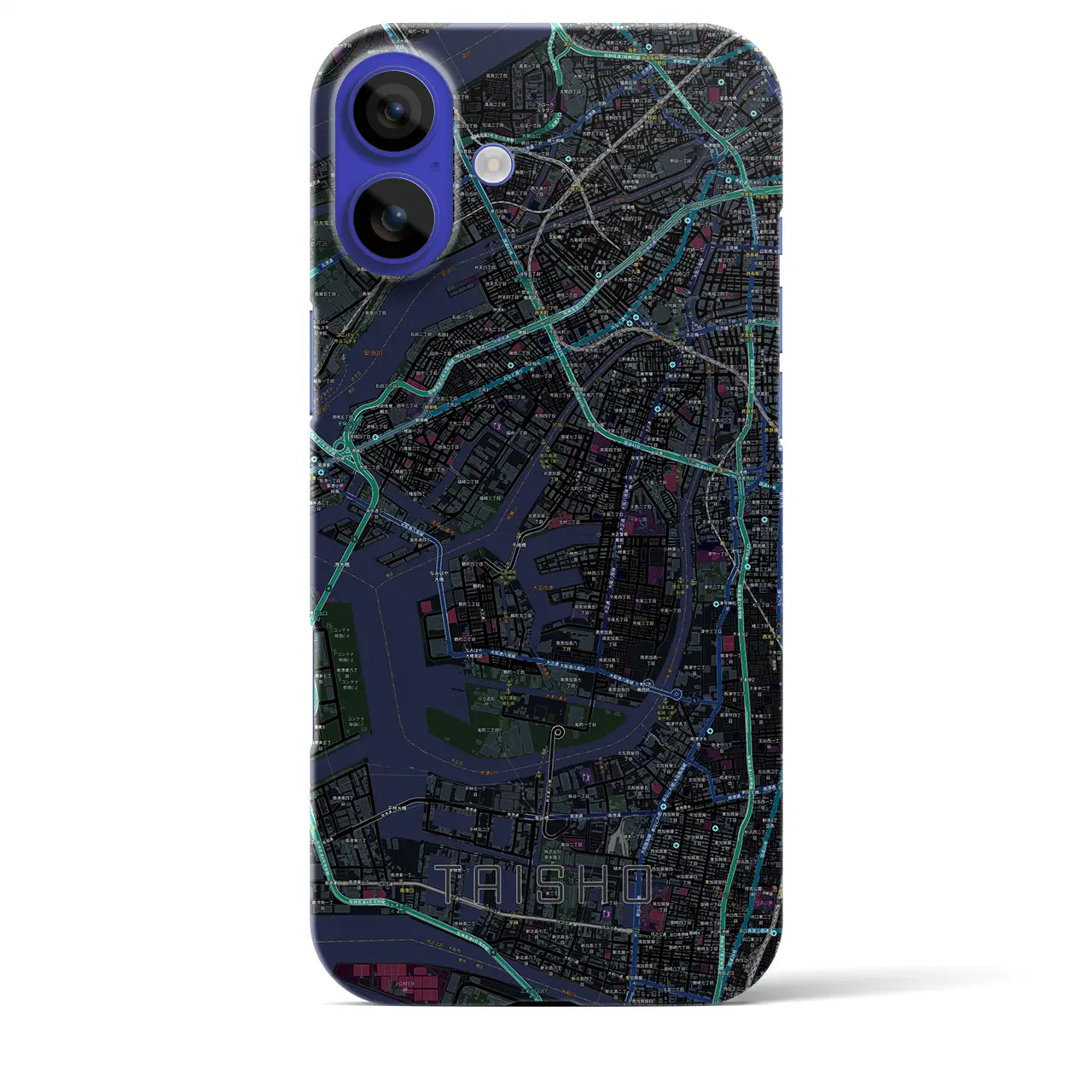 【大正(大阪府)】地図柄iPhoneケース(バックカバータイプ)