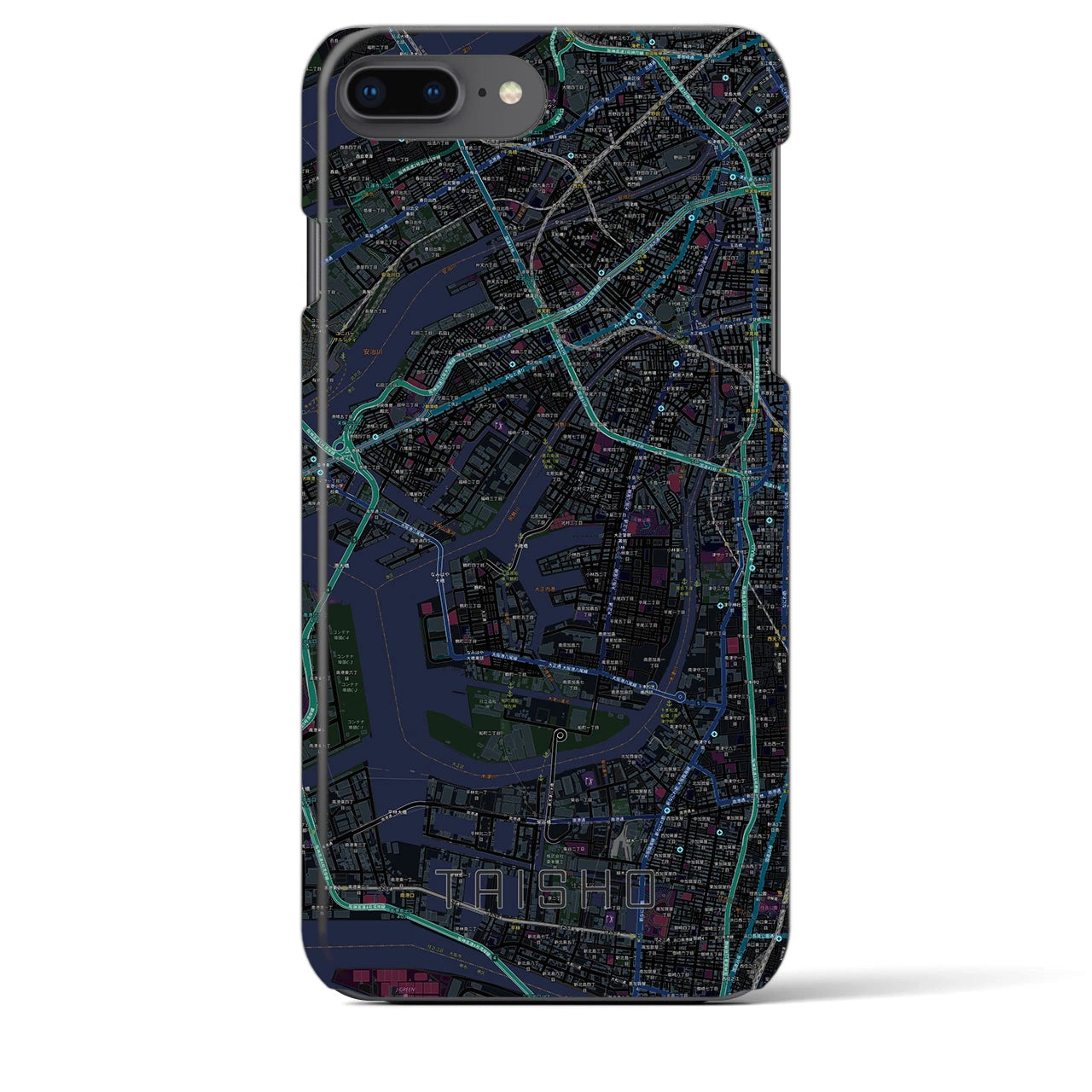 【大正(大阪府)】地図柄iPhoneケース(バックカバータイプ)