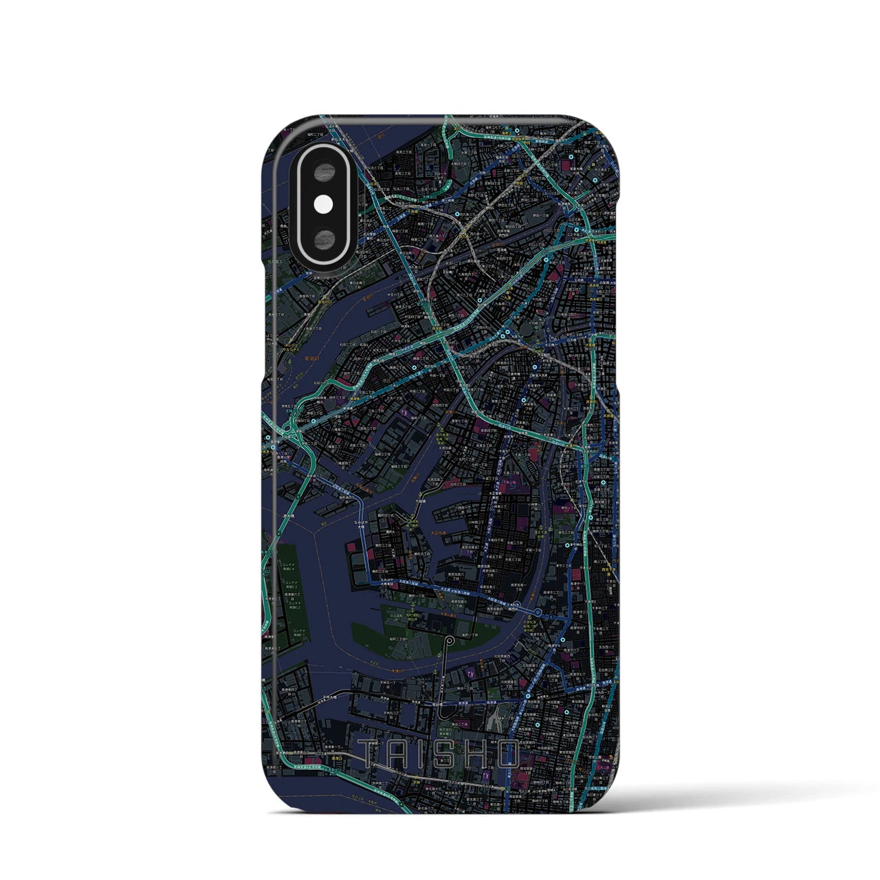 【大正(大阪府)】地図柄iPhoneケース(バックカバータイプ)