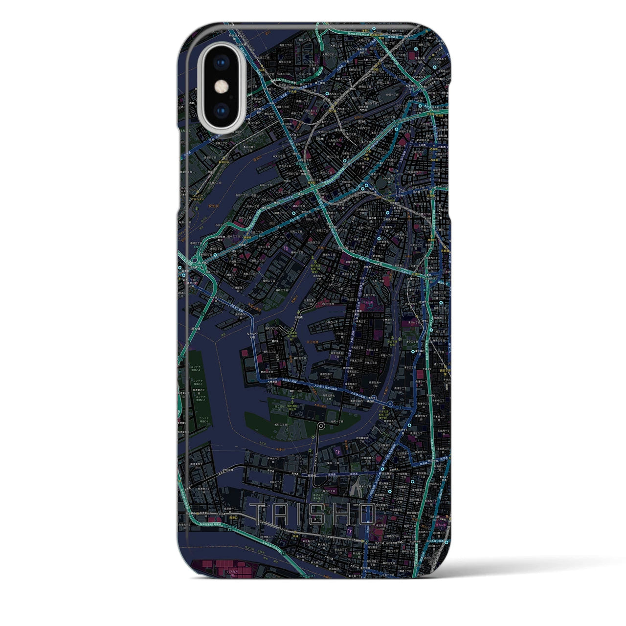 【大正(大阪府)】地図柄iPhoneケース(バックカバータイプ)