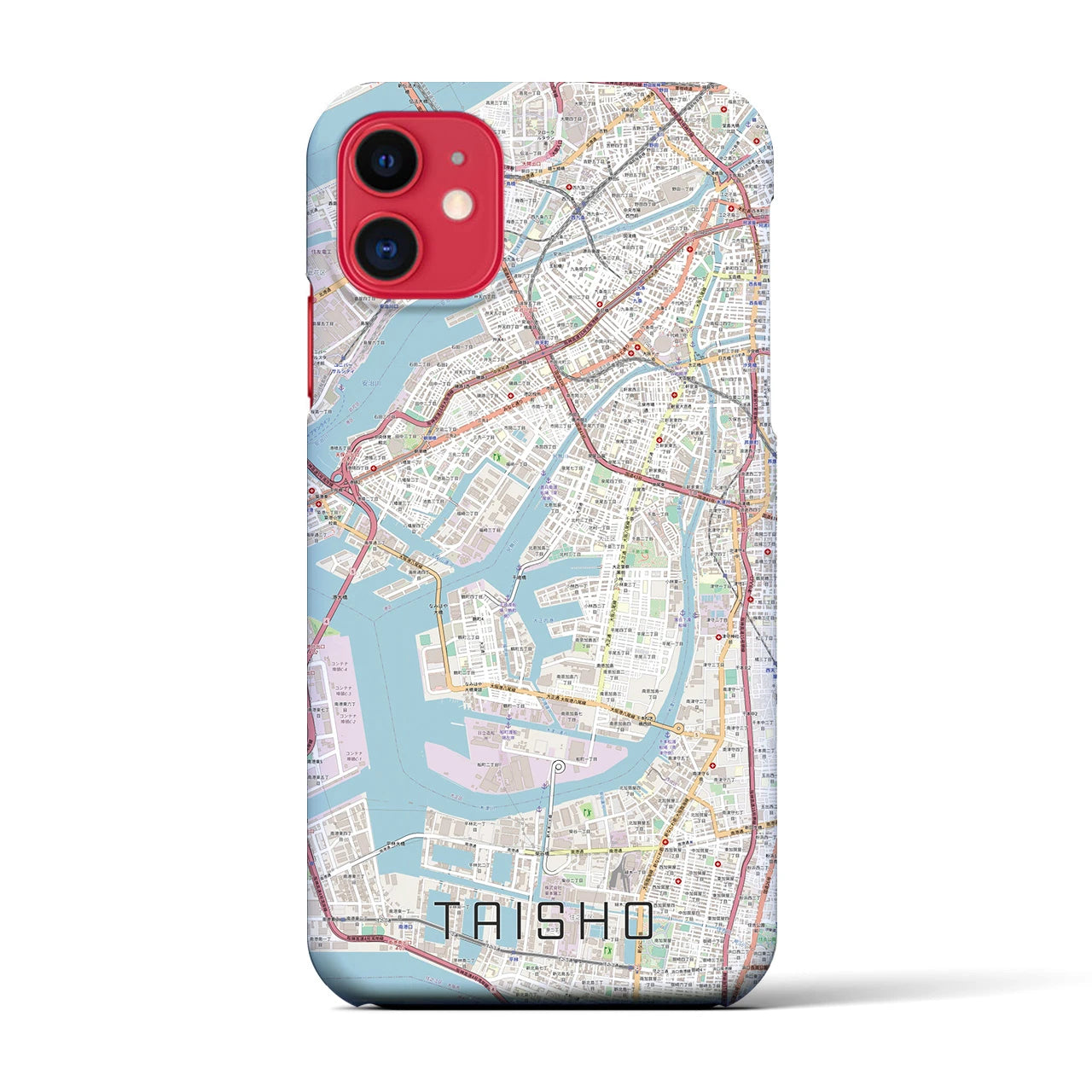 【大正(大阪府)】地図柄iPhoneケース(バックカバータイプ)