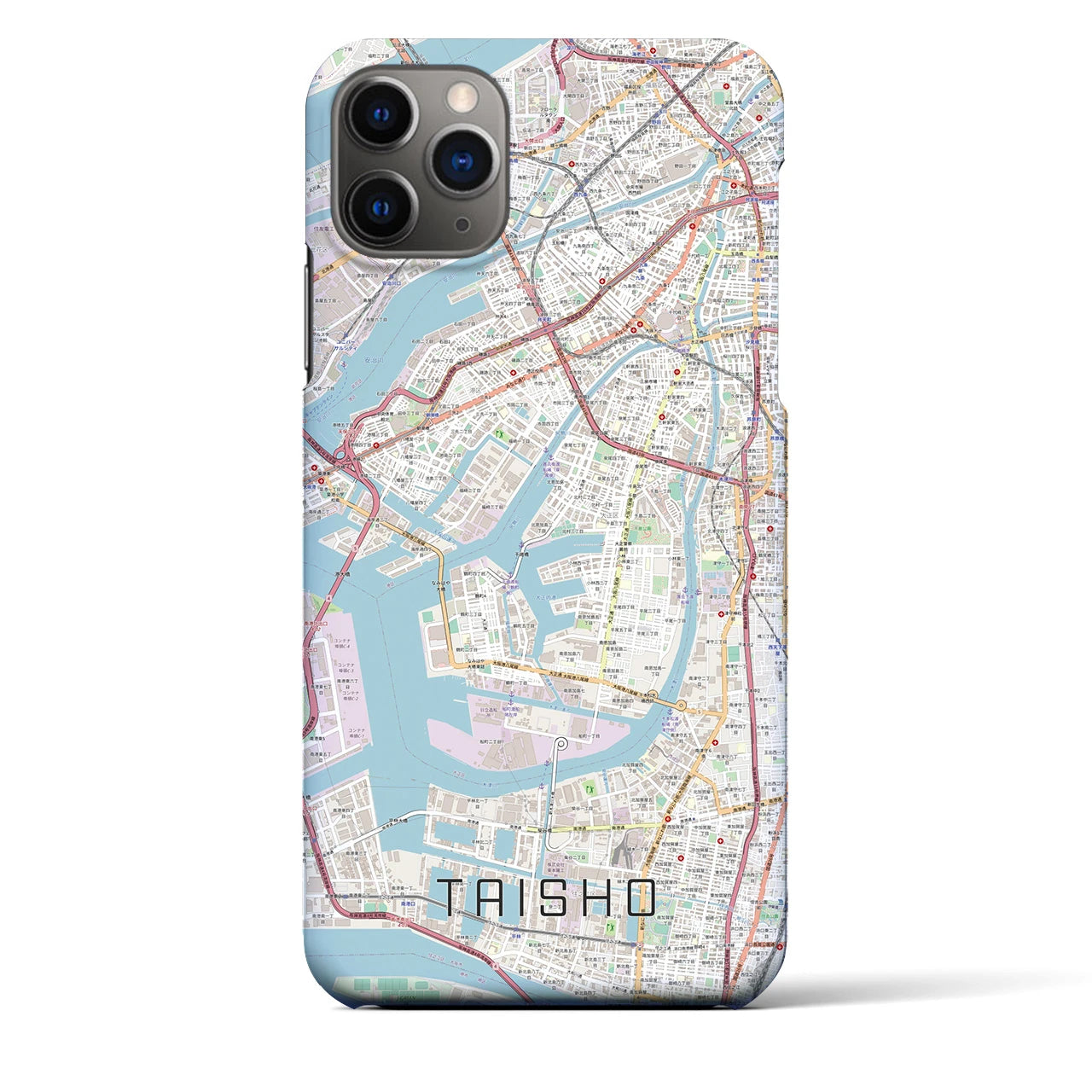 【大正(大阪府)】地図柄iPhoneケース(バックカバータイプ)