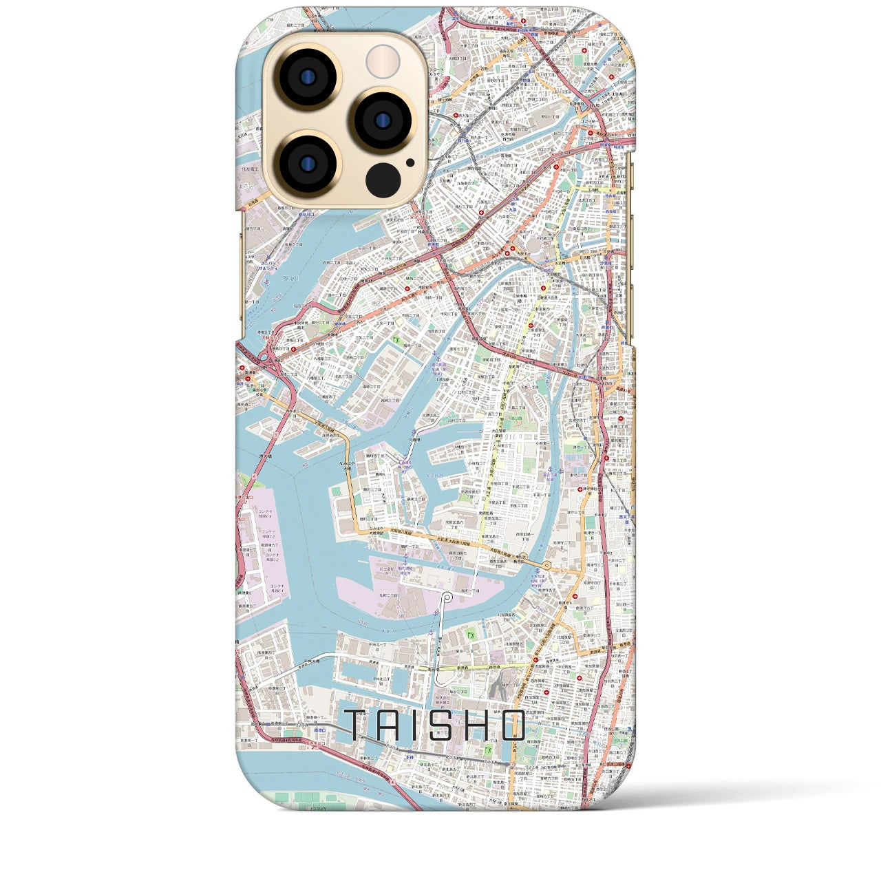【大正(大阪府)】地図柄iPhoneケース(バックカバータイプ)