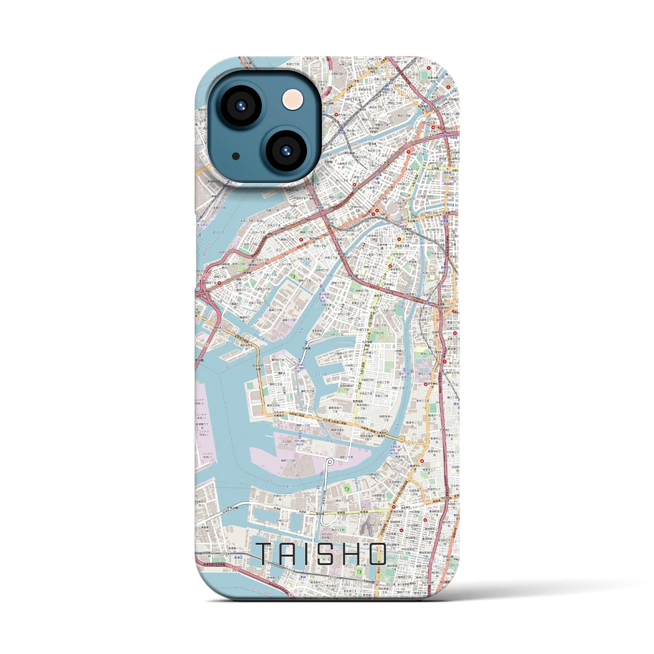 【大正(大阪府)】地図柄iPhoneケース(バックカバータイプ)