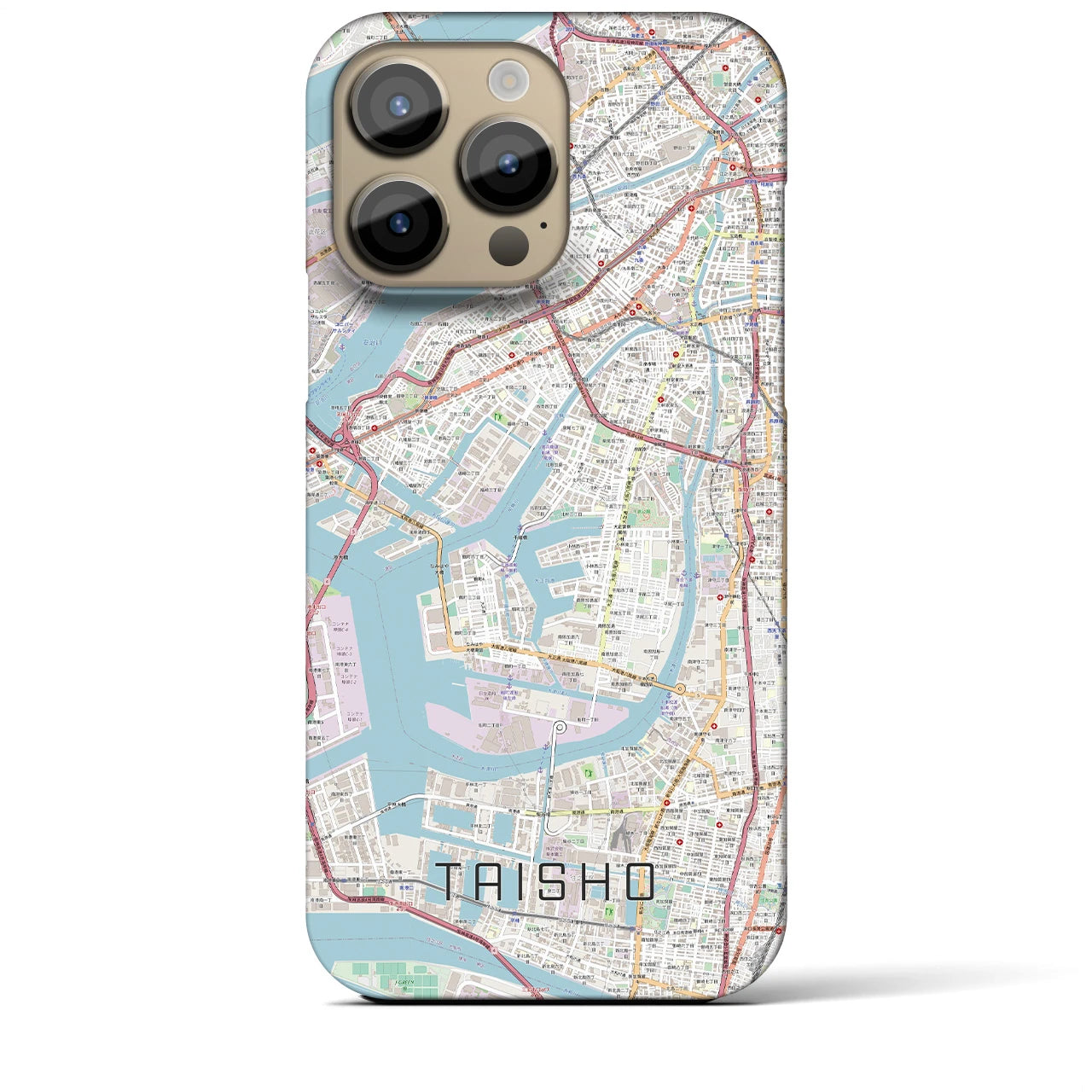 【大正(大阪府)】地図柄iPhoneケース(バックカバータイプ)