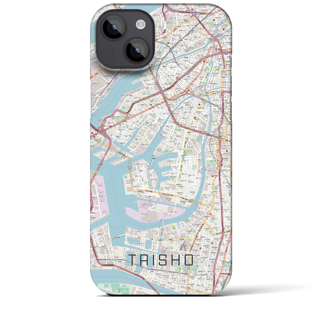 【大正(大阪府)】地図柄iPhoneケース(バックカバータイプ)