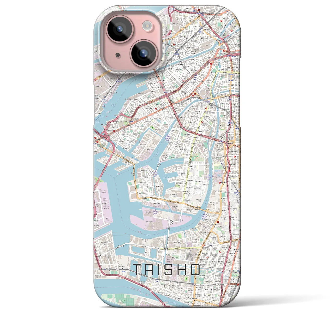 【大正(大阪府)】地図柄iPhoneケース(バックカバータイプ)