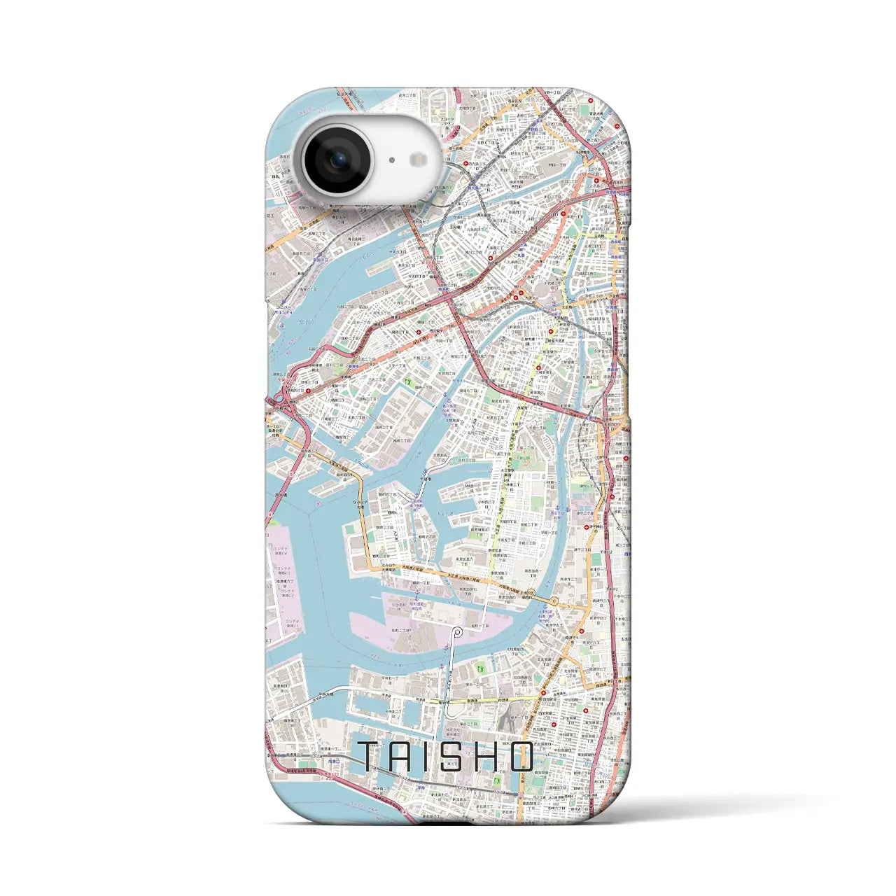 【大正(大阪府)】地図柄iPhoneケース(バックカバータイプ)