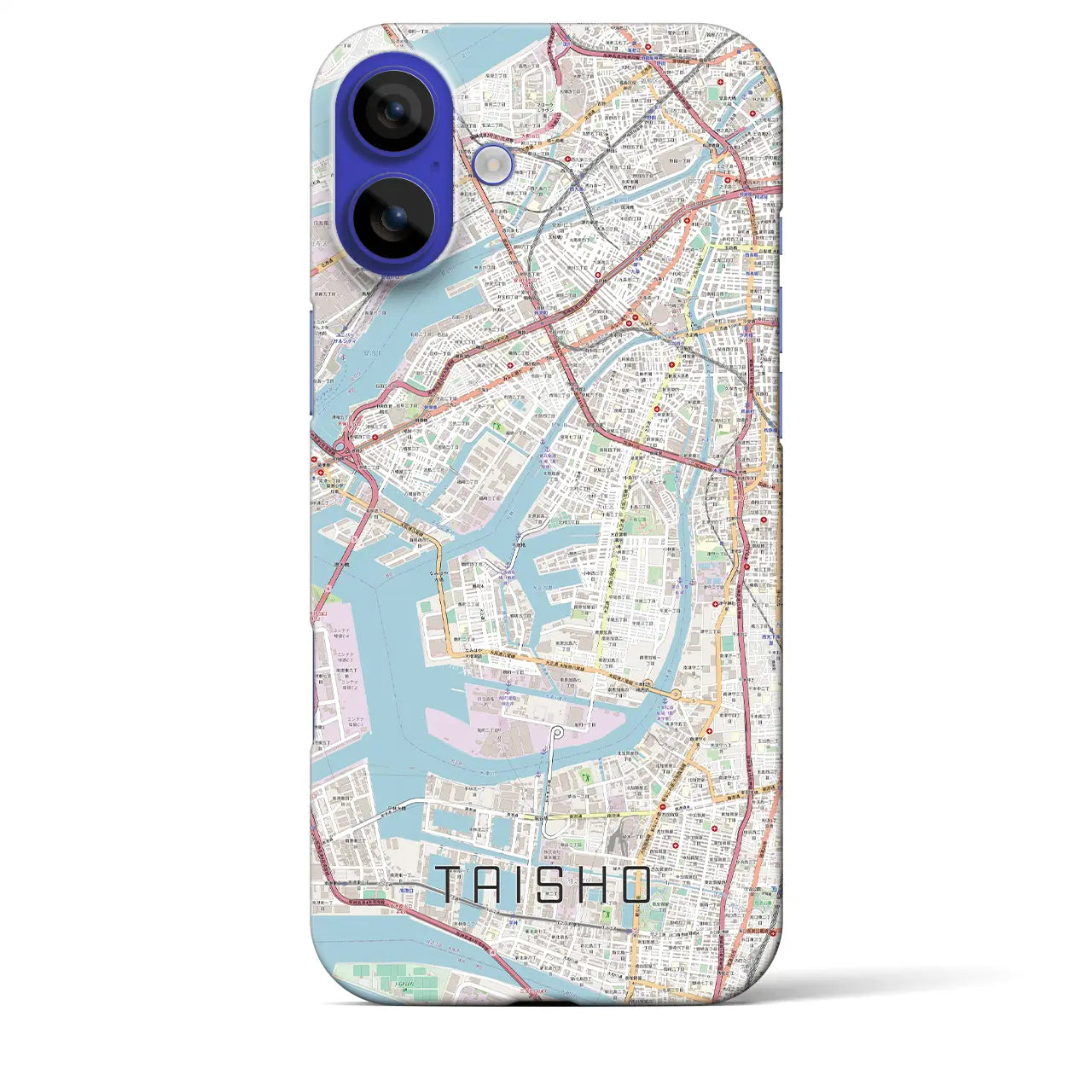 【大正(大阪府)】地図柄iPhoneケース(バックカバータイプ)ナチュラル・iPhone 16 Pro Max 用