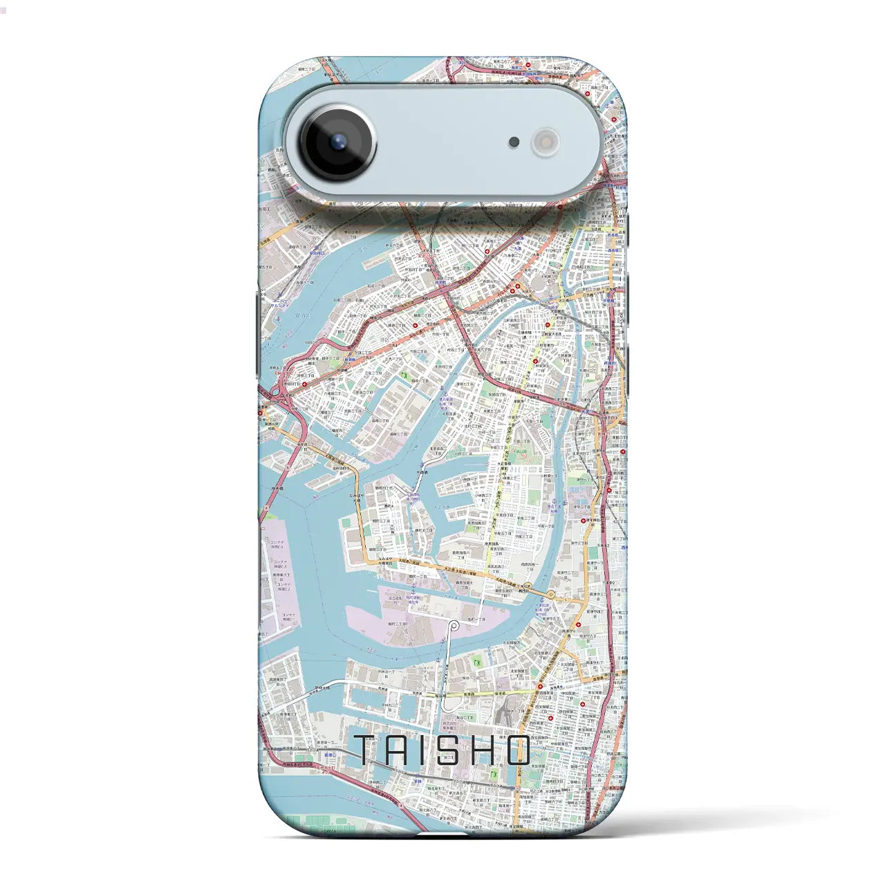 【大正(大阪府)】地図柄iPhoneケース(バックカバータイプ)ブラック・iPhone 17 Pro Max 用