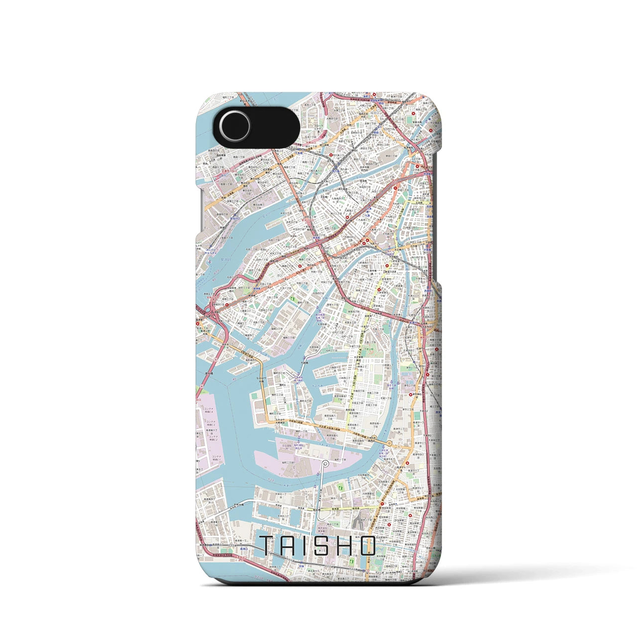 【大正(大阪府)】地図柄iPhoneケース(バックカバータイプ)