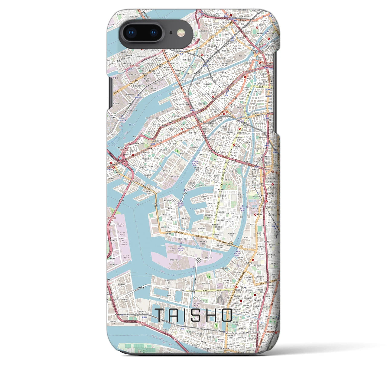 【大正(大阪府)】地図柄iPhoneケース(バックカバータイプ)