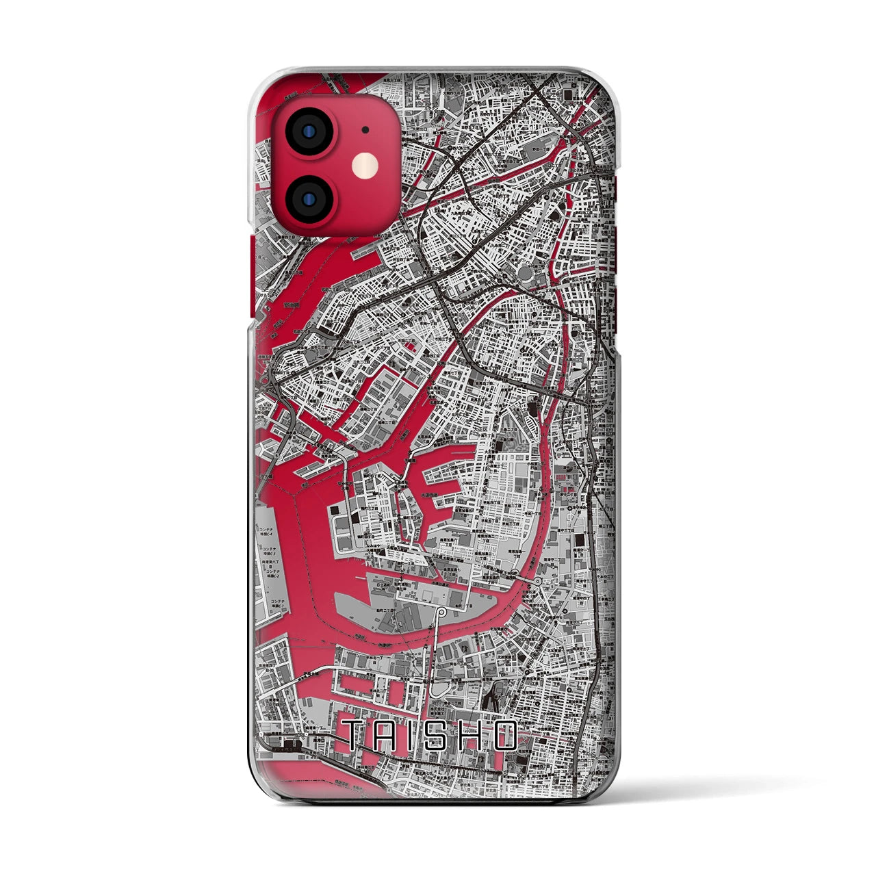 【大正(大阪府)】地図柄iPhoneケース(クリアタイプ)