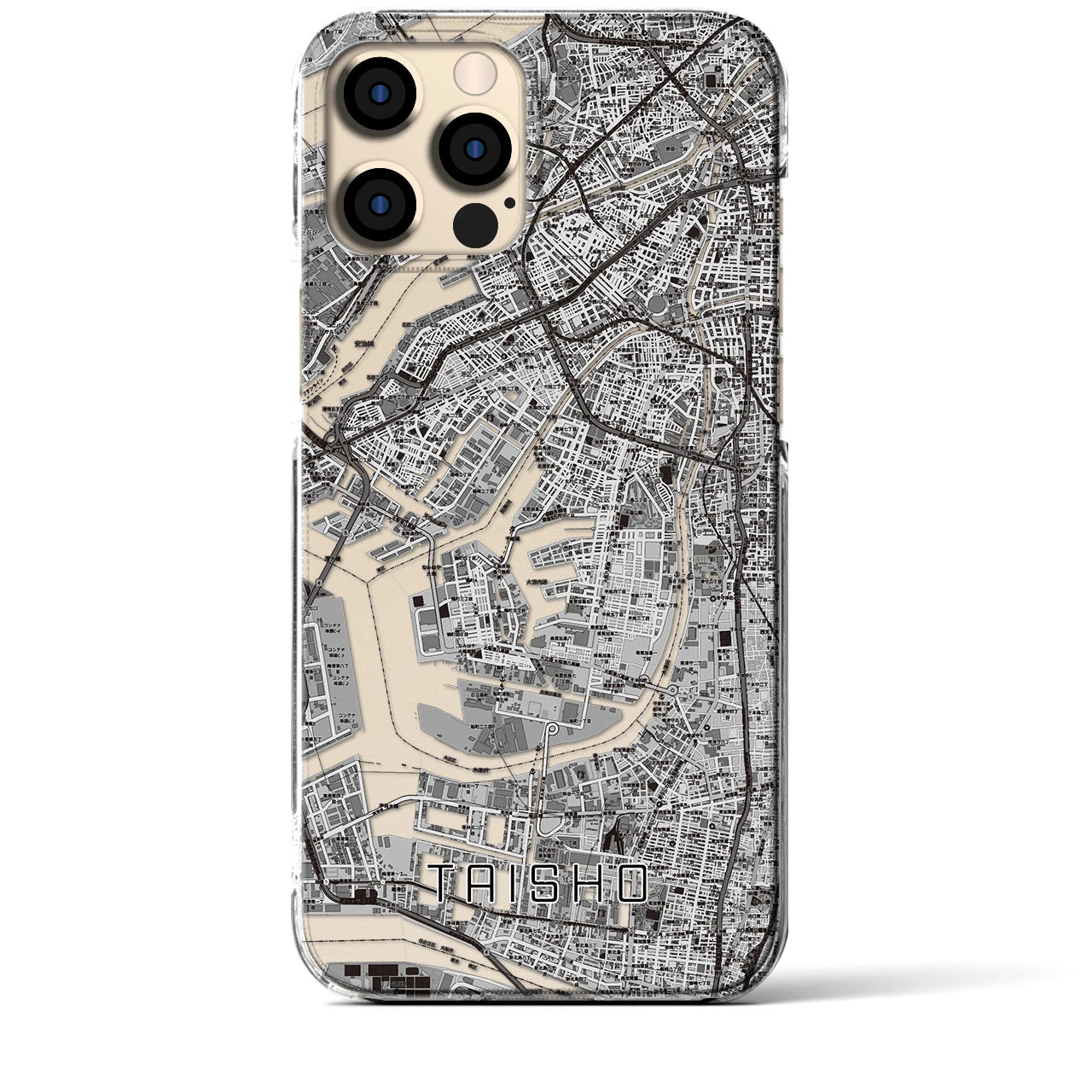 【大正(大阪府)】地図柄iPhoneケース(クリアタイプ)