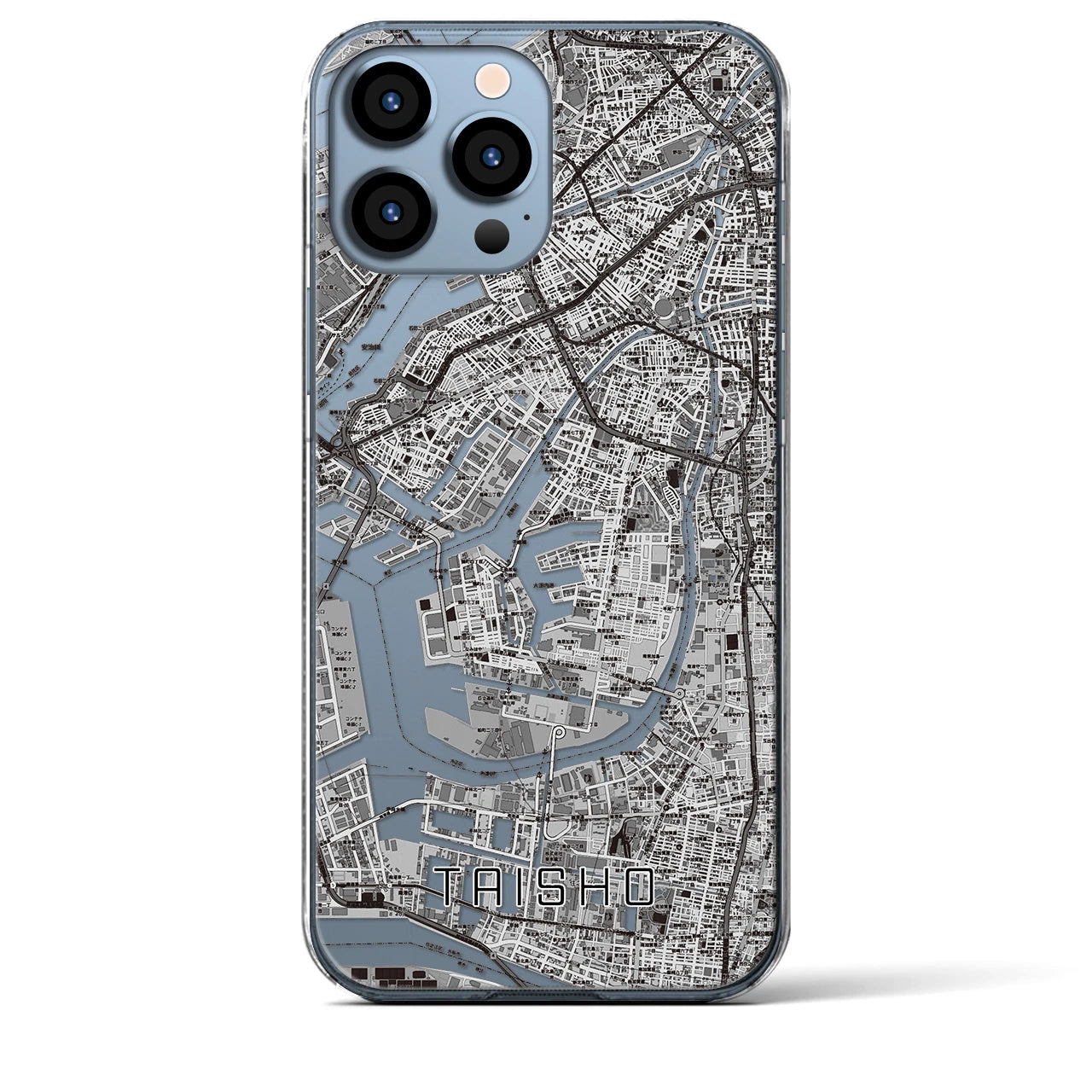 【大正(大阪府)】地図柄iPhoneケース(クリアタイプ)