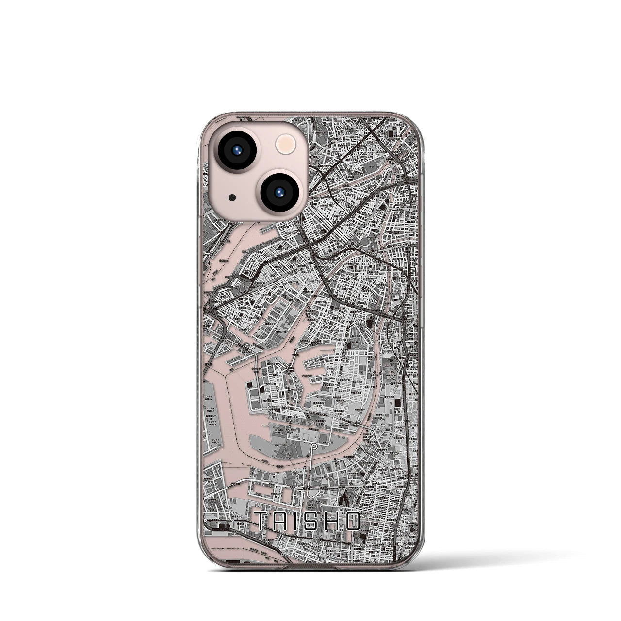 【大正(大阪府)】地図柄iPhoneケース(クリアタイプ)