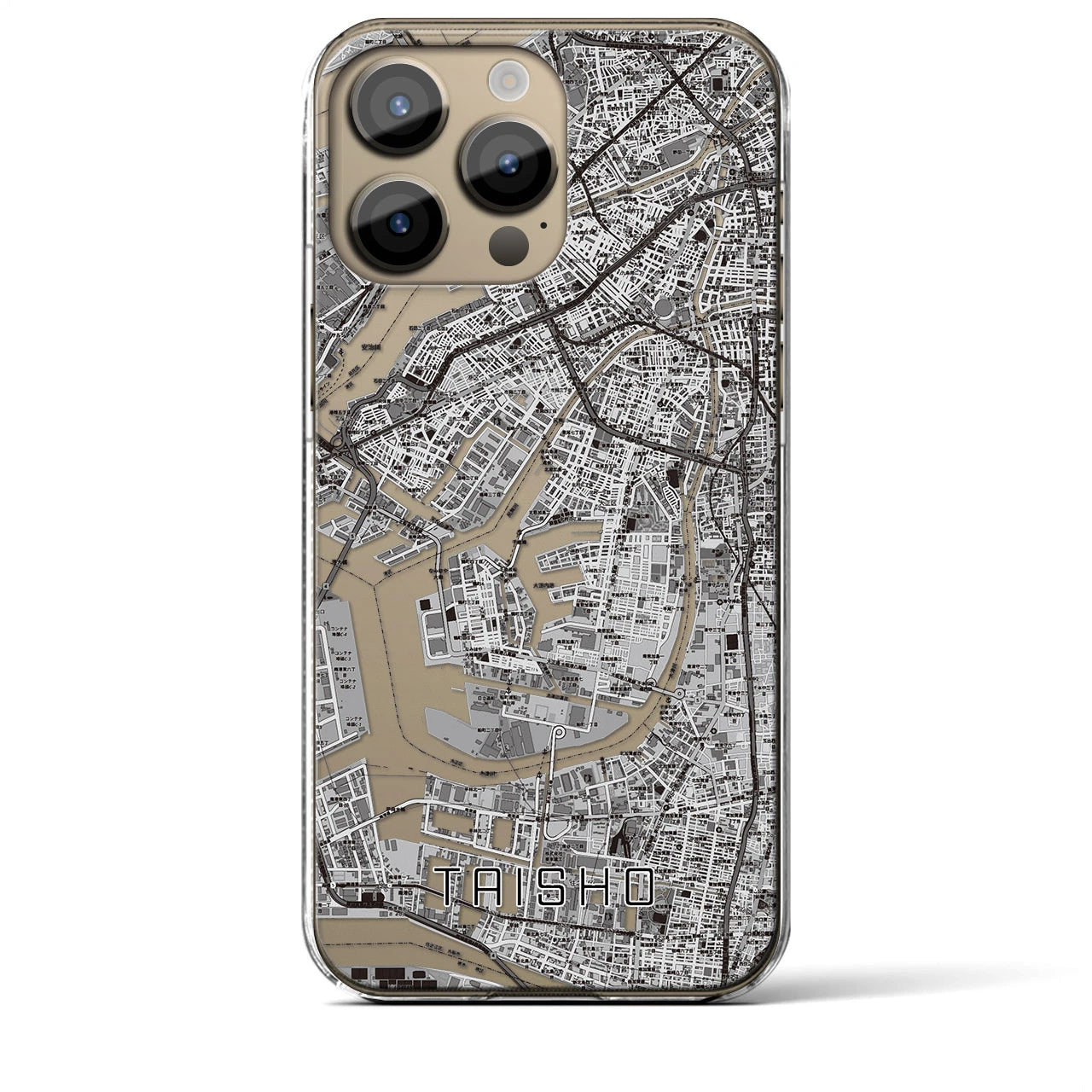 【大正(大阪府)】地図柄iPhoneケース(クリアタイプ)