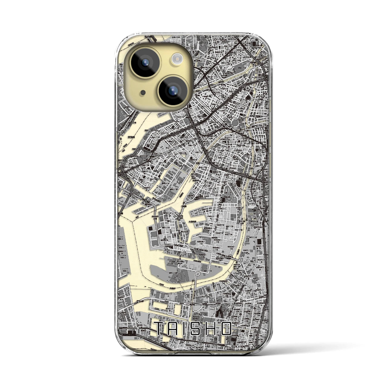 【大正(大阪府)】地図柄iPhoneケース(クリアタイプ)