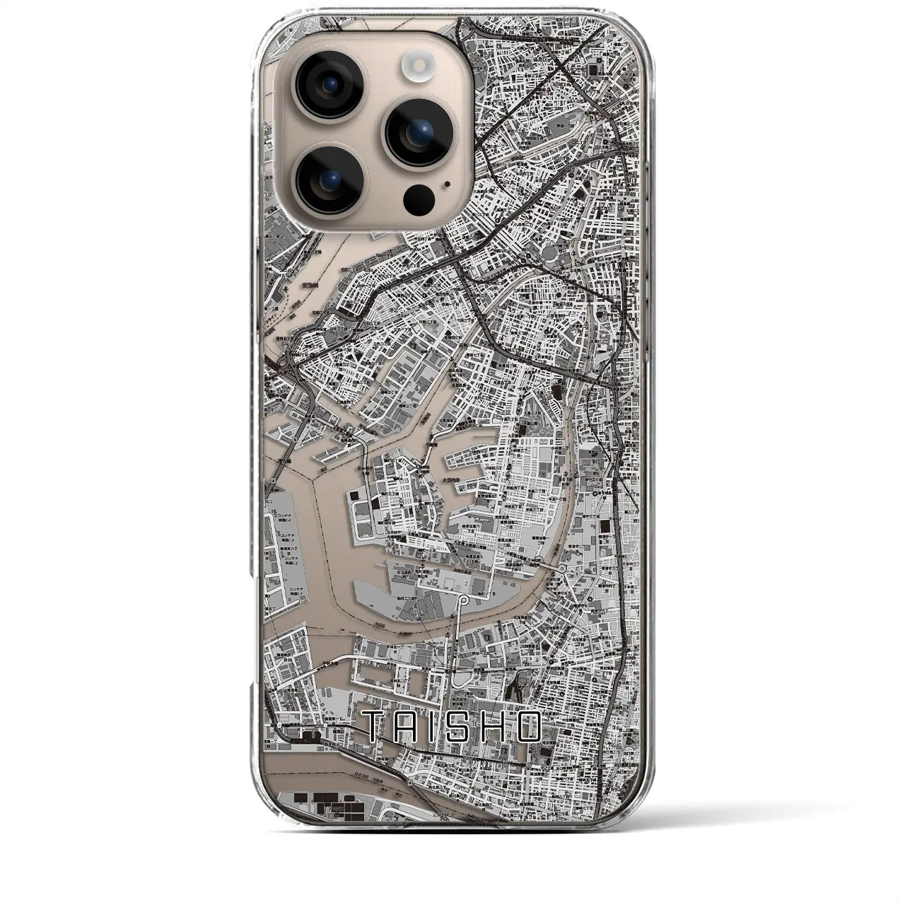 【大正(大阪府)】地図柄iPhoneケース(クリアタイプ)