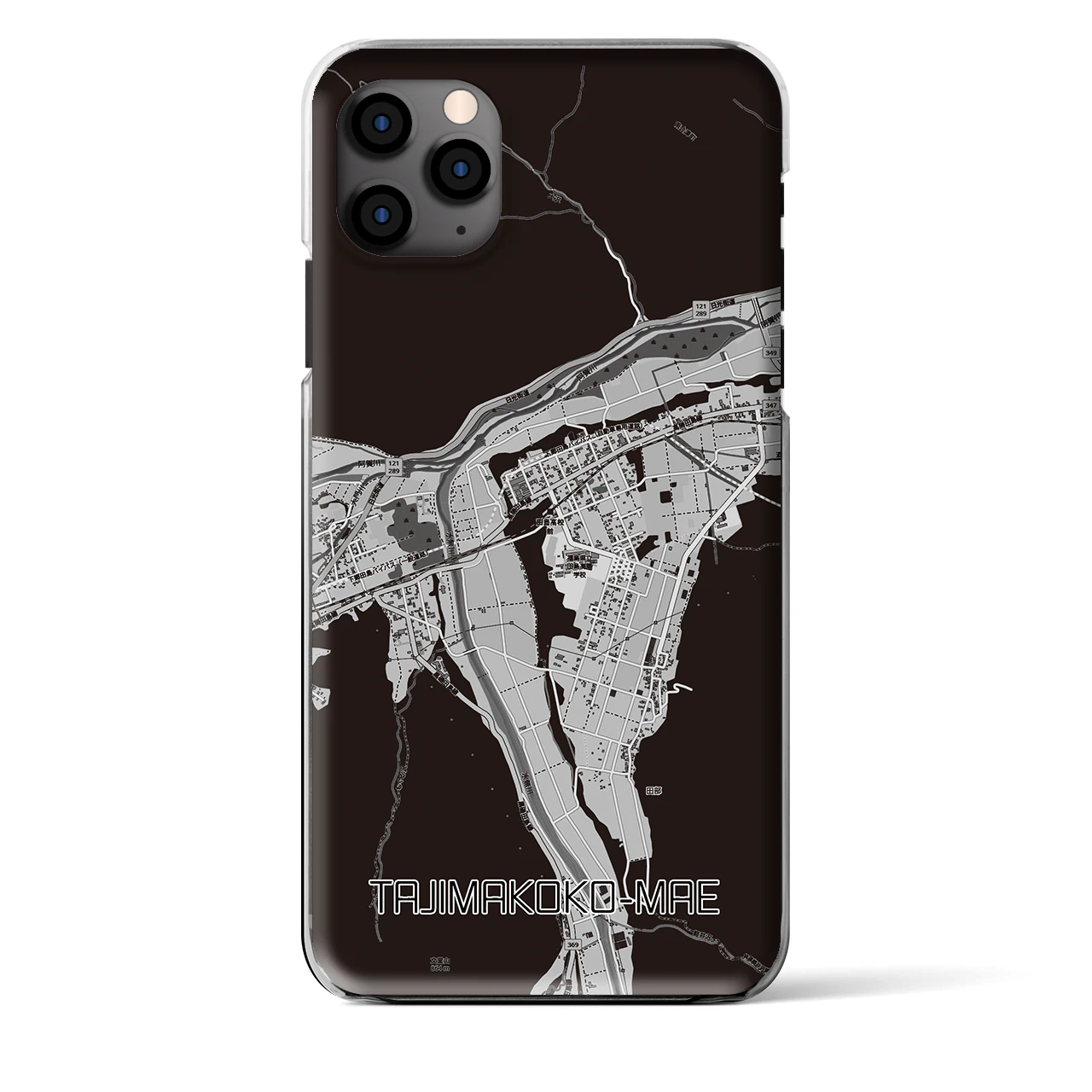 【田島高校前(福島県)】地図柄iPhoneケース(クリアタイプ)