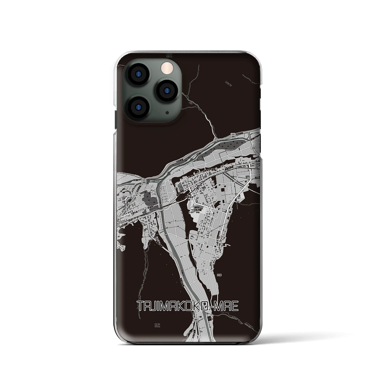 【田島高校前(福島県)】地図柄iPhoneケース(クリアタイプ)