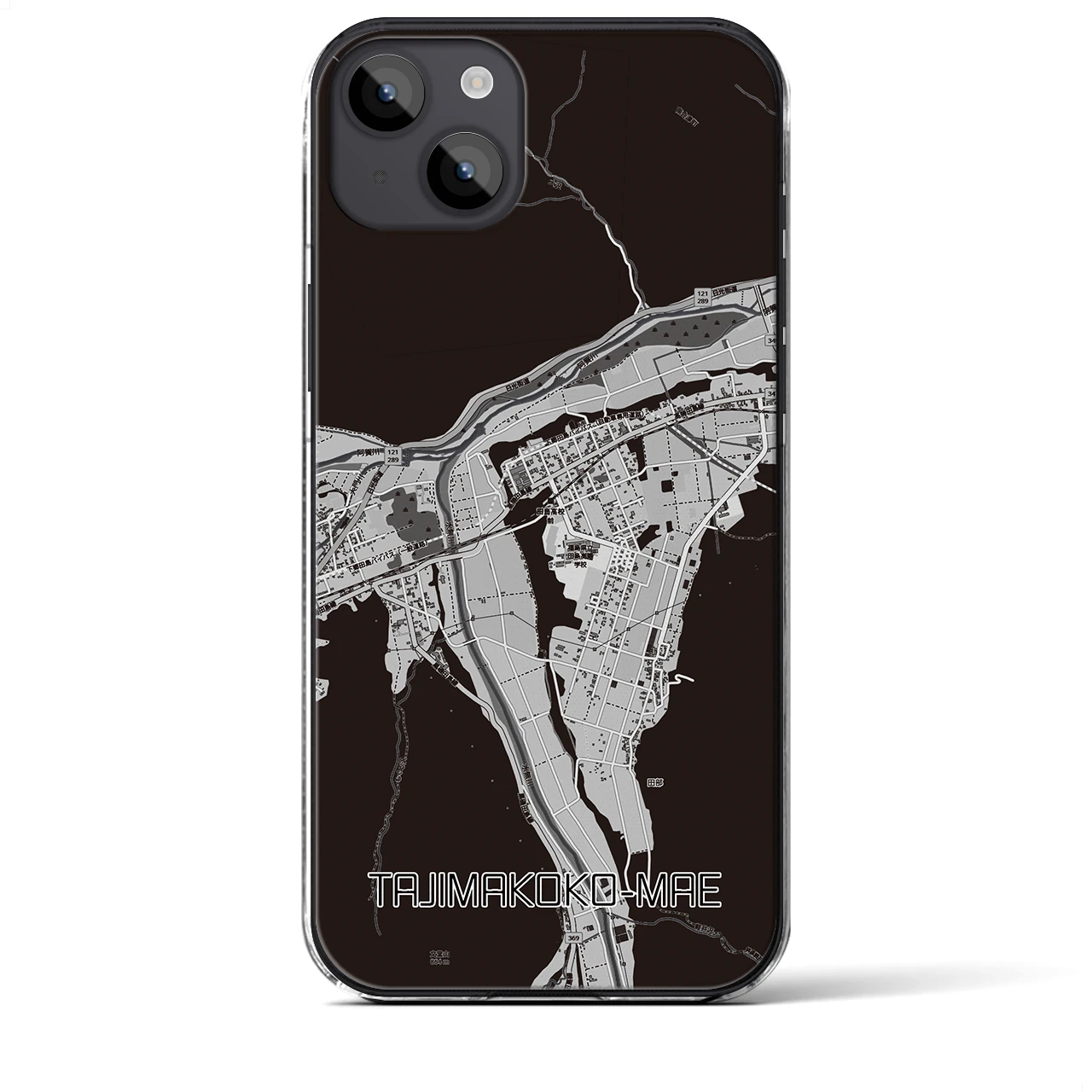 【田島高校前(福島県)】地図柄iPhoneケース(クリアタイプ)