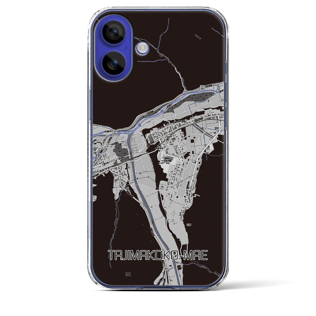 【田島高校前(福島県)】地図柄iPhoneケース(クリアタイプ)