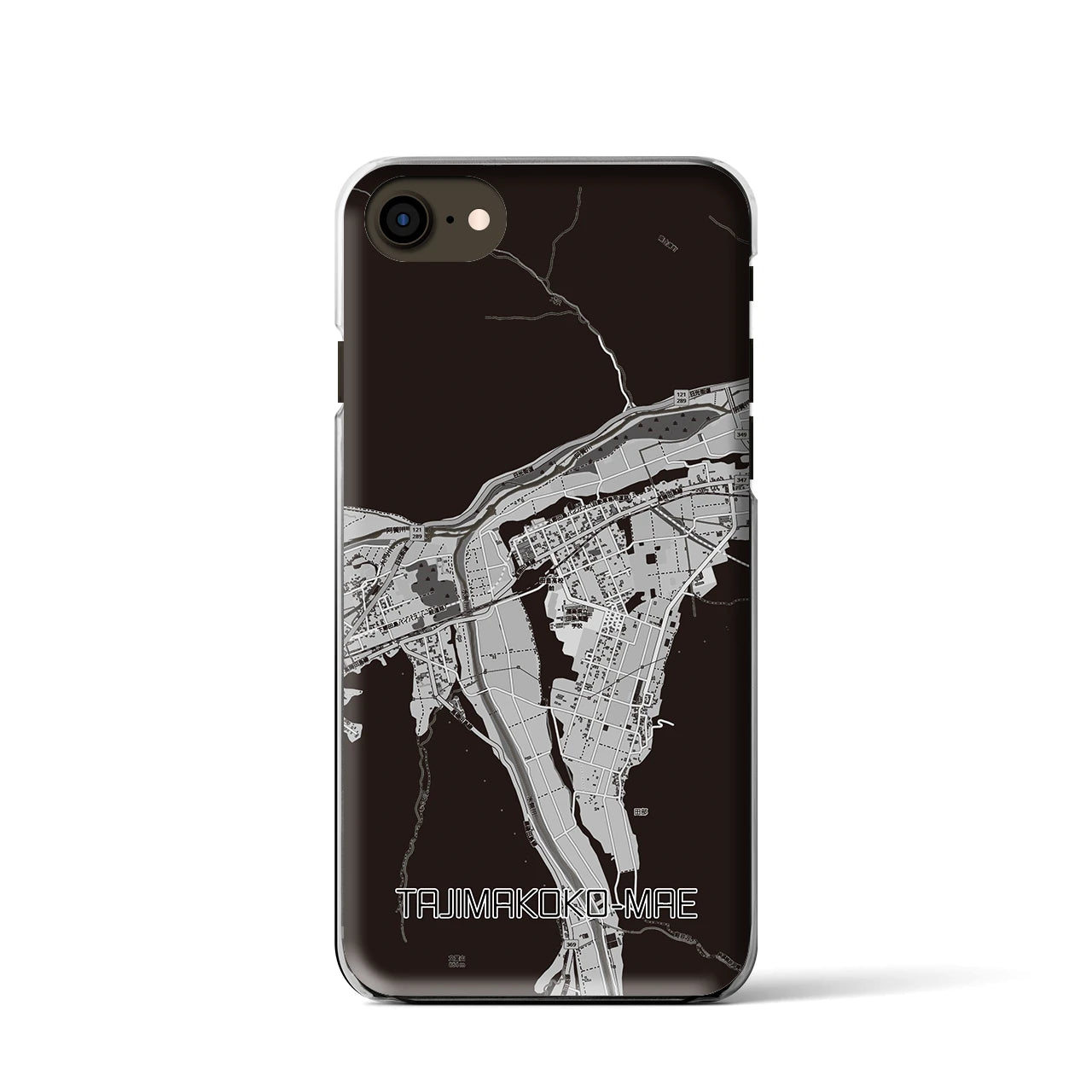 【田島高校前(福島県)】地図柄iPhoneケース(クリアタイプ)