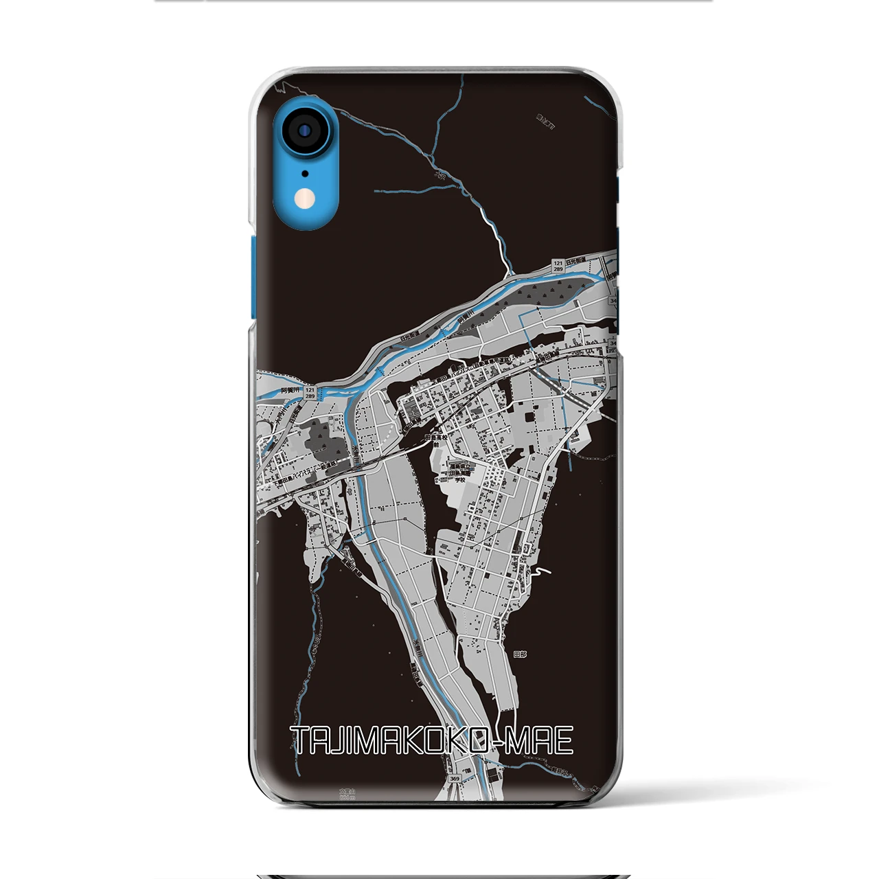 【田島高校前(福島県)】地図柄iPhoneケース(クリアタイプ)