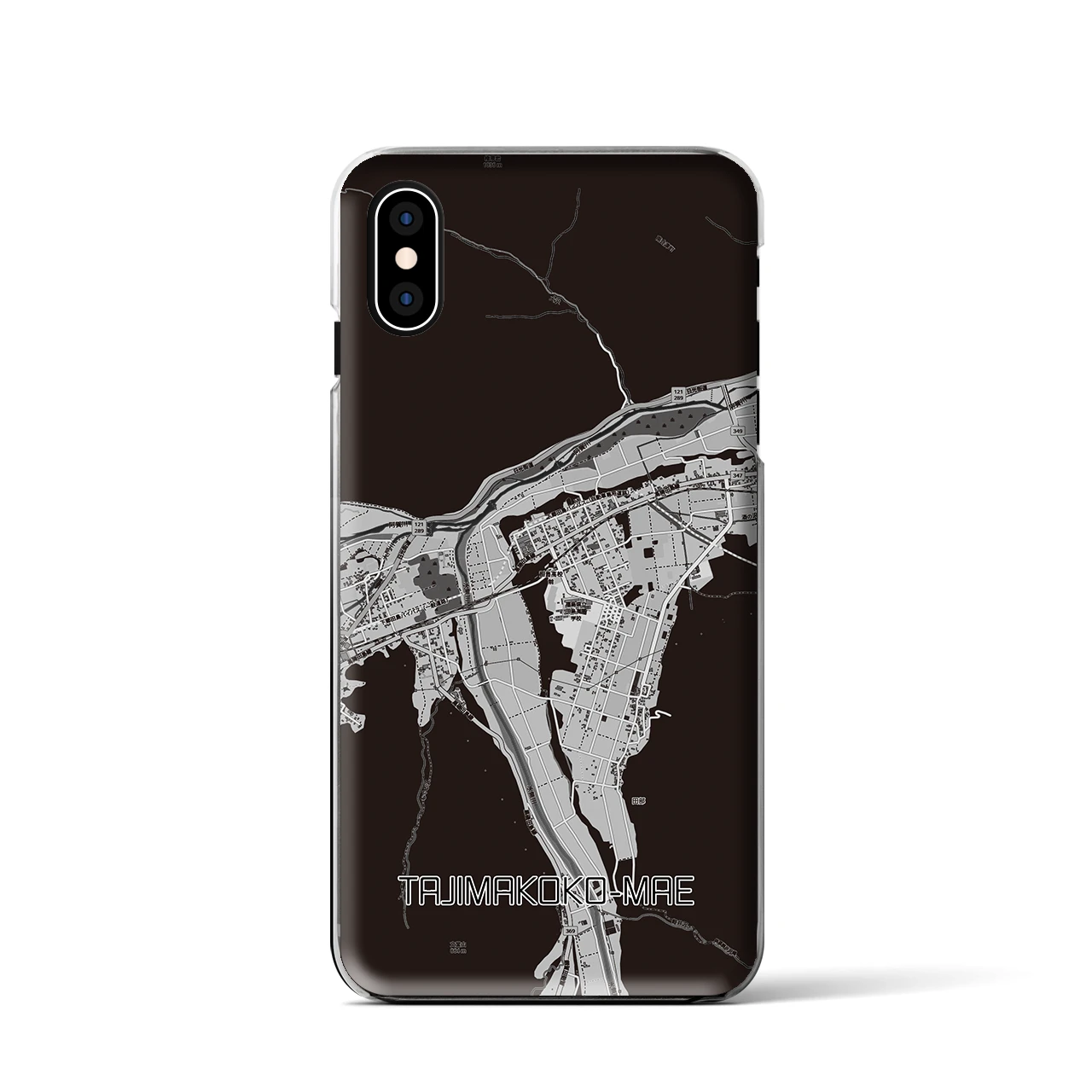 【田島高校前(福島県)】地図柄iPhoneケース(クリアタイプ)