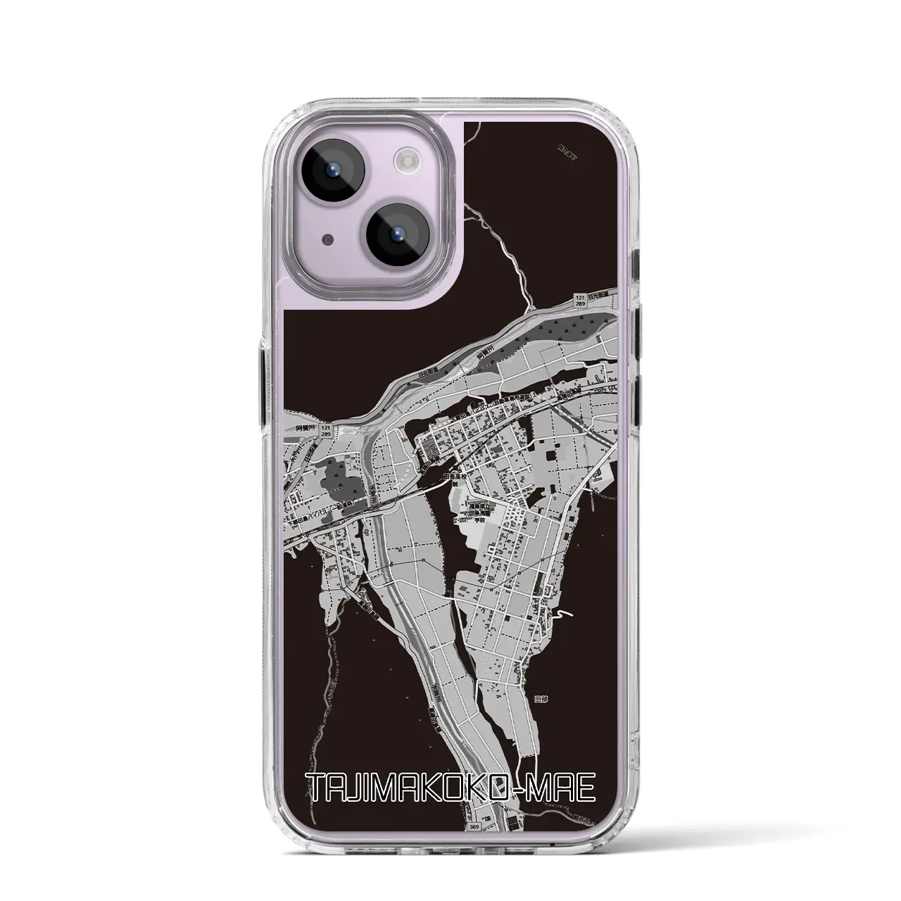 【田島高校前(福島県)】地図柄iPhoneケース(MagSafeタイプ)