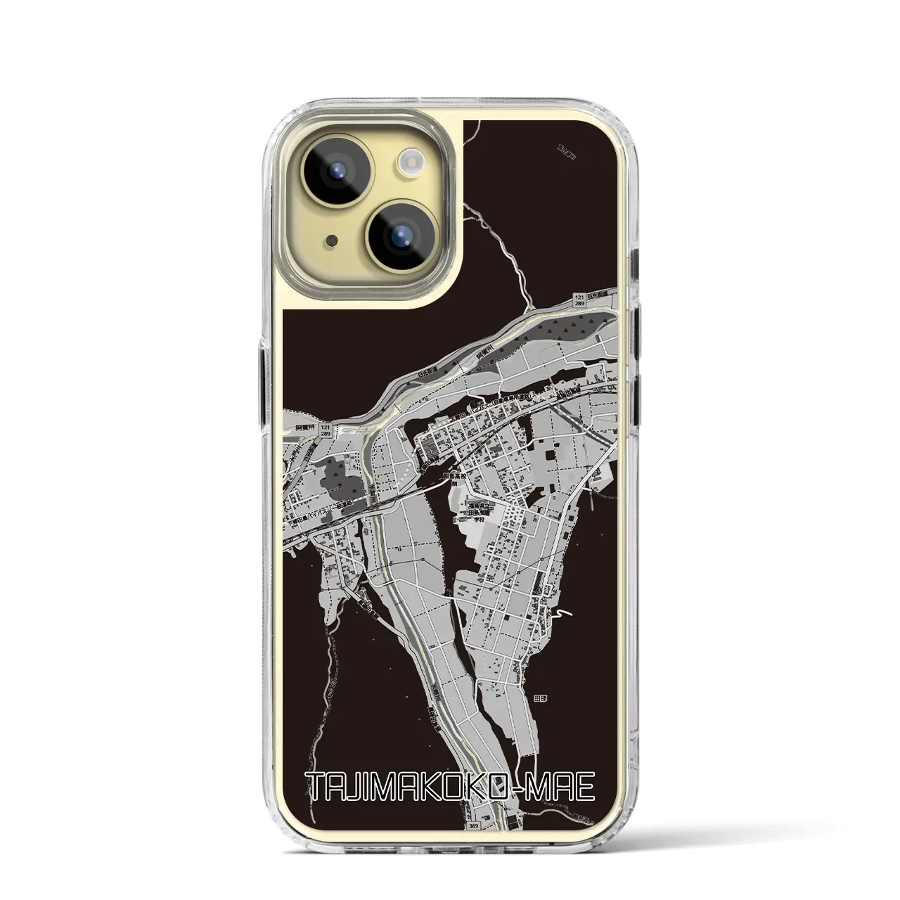 【田島高校前(福島県)】地図柄iPhoneケース(MagSafeタイプ)