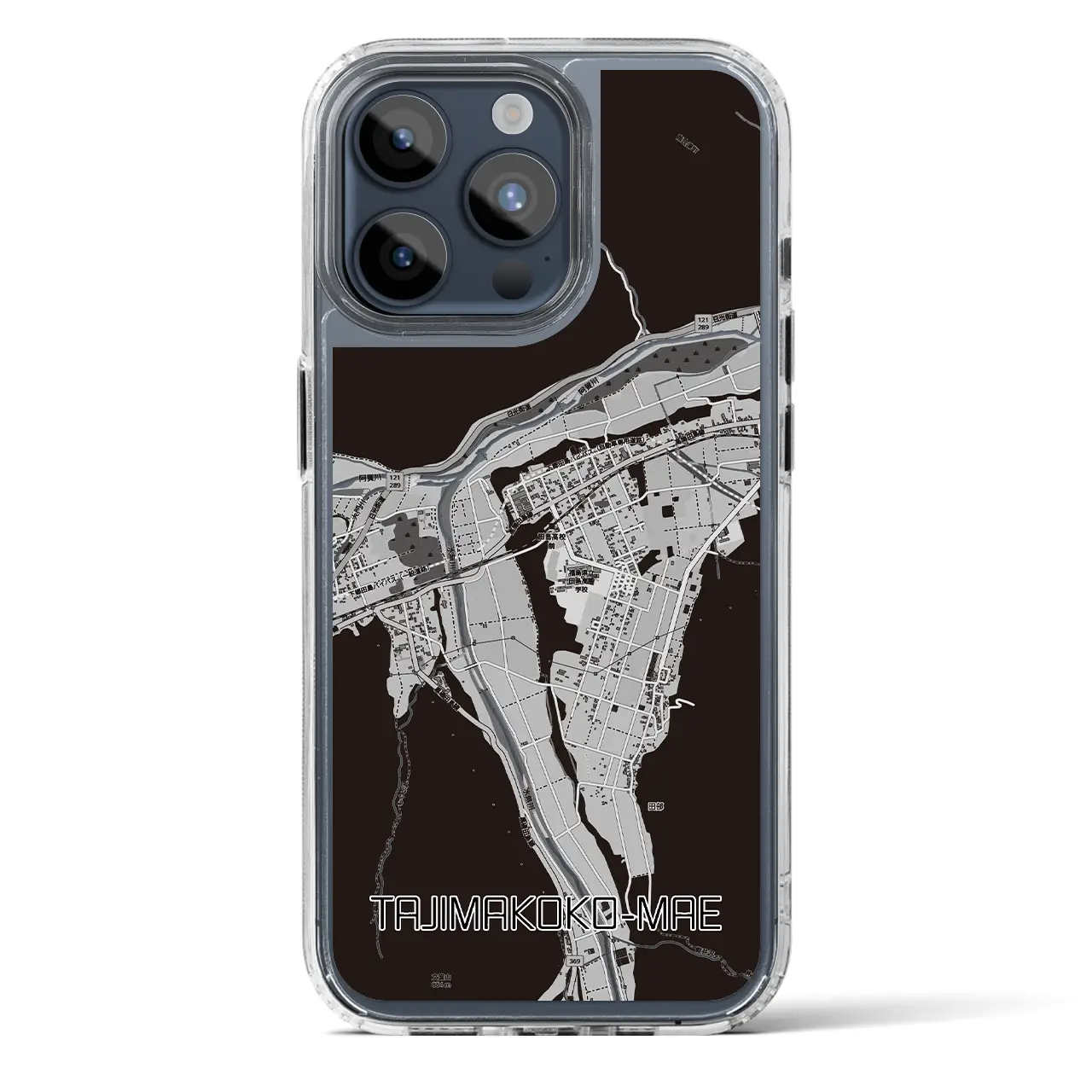 【田島高校前(福島県)】地図柄iPhoneケース(MagSafeタイプ)