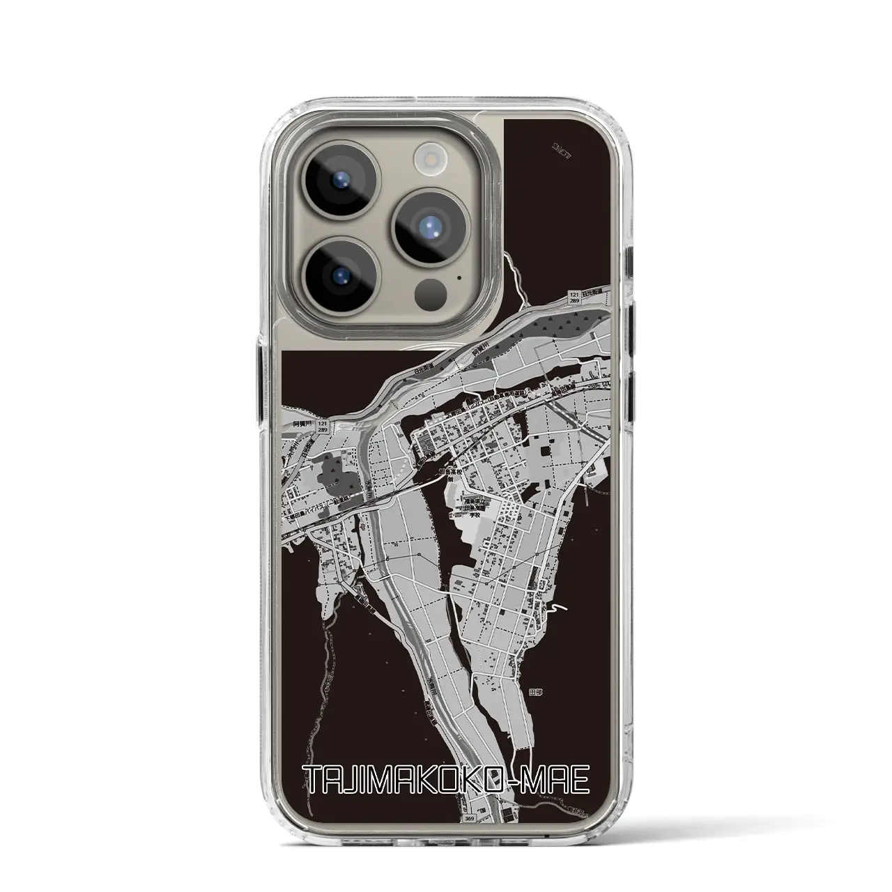 【田島高校前(福島県)】地図柄iPhoneケース(MagSafeタイプ)