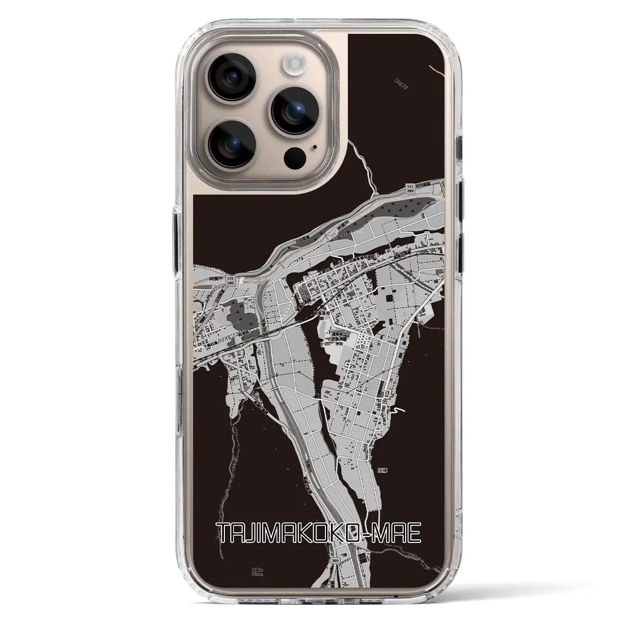 【田島高校前(福島県)】地図柄iPhoneケース(MagSafeタイプ)