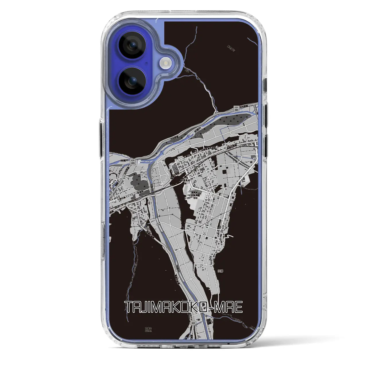 【田島高校前(福島県)】地図柄iPhoneケース(MagSafeタイプ)