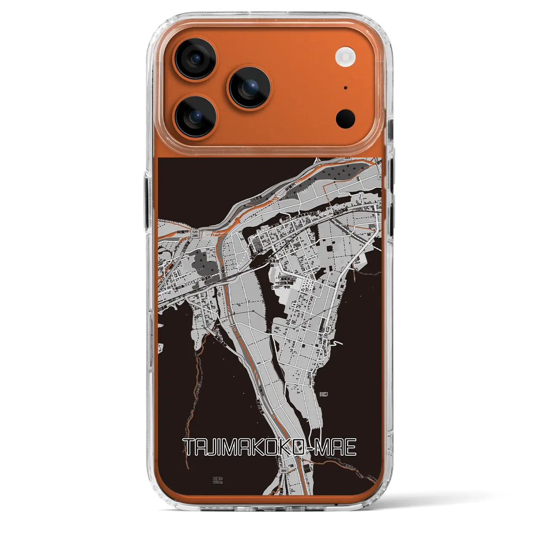 【田島高校前(福島県)】地図柄iPhoneケース(MagSafeタイプ)