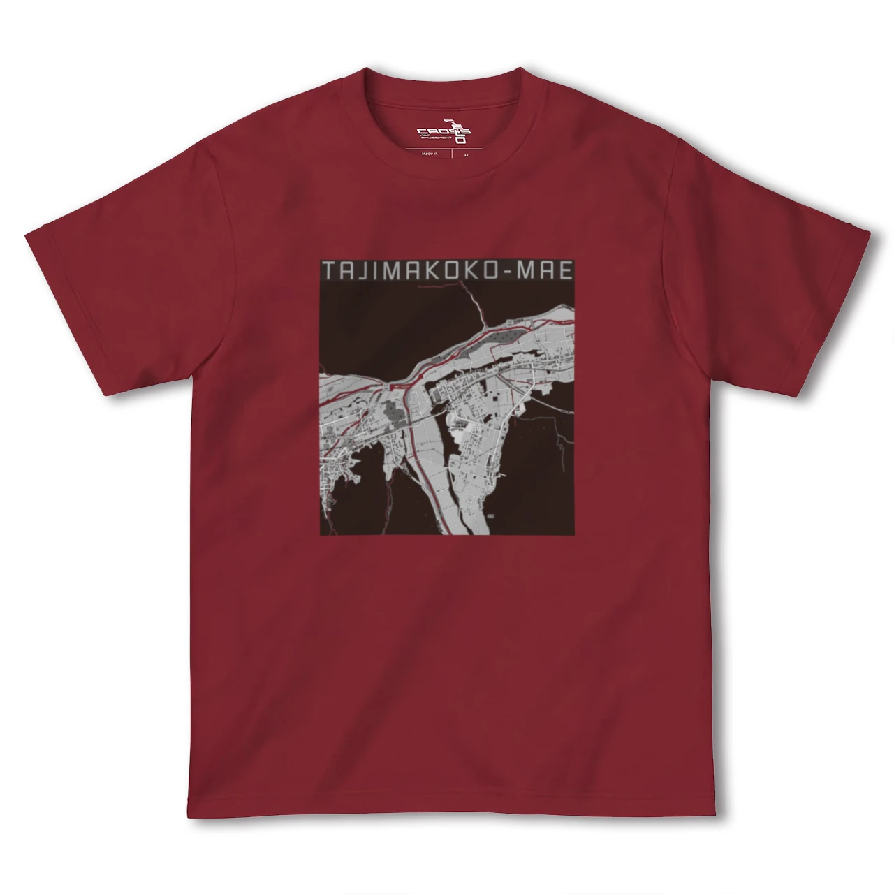 【田島高校前(福島県)】地図柄ヘビーウェイトTシャツ