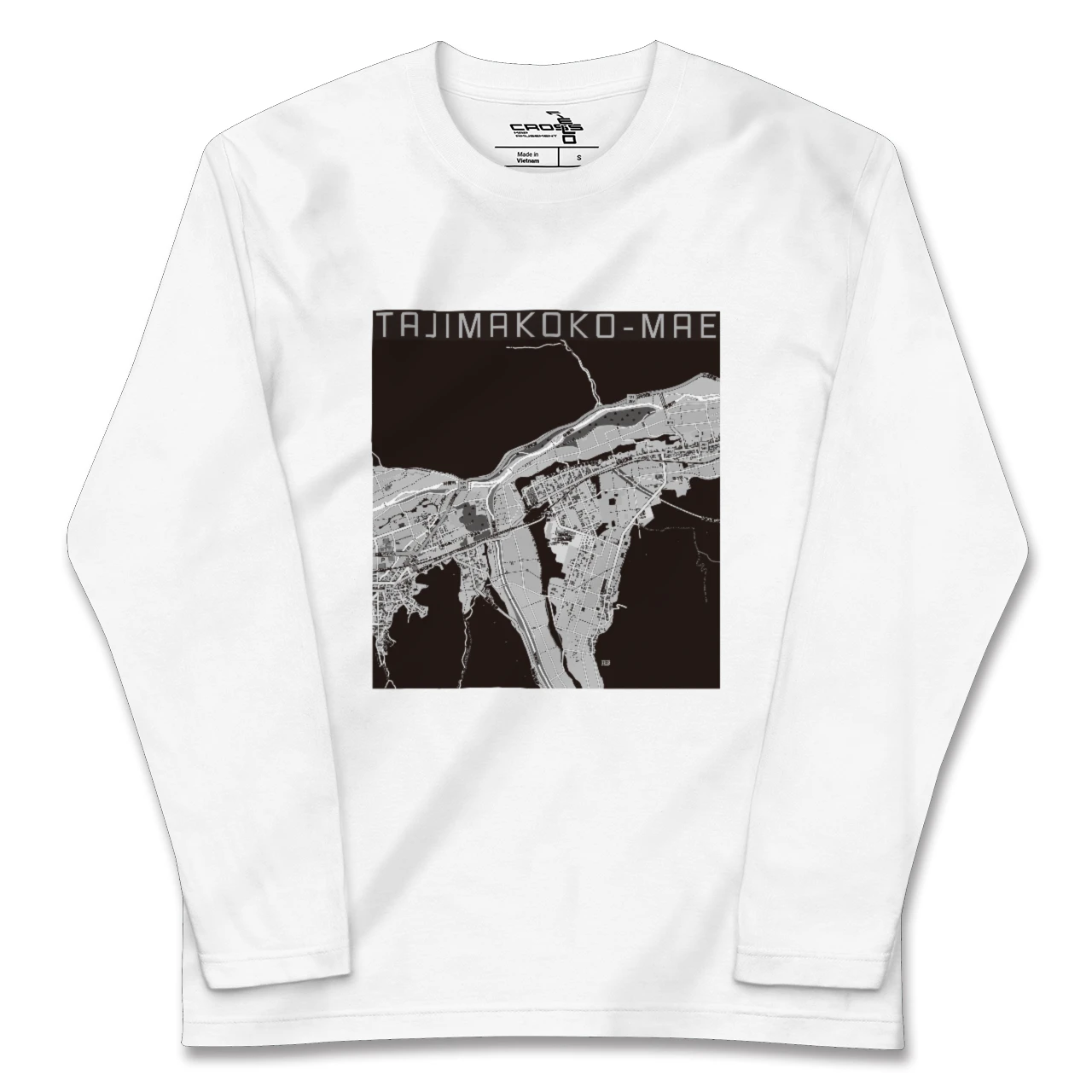 【田島高校前(福島県)】地図柄ロングスリーブTシャツ