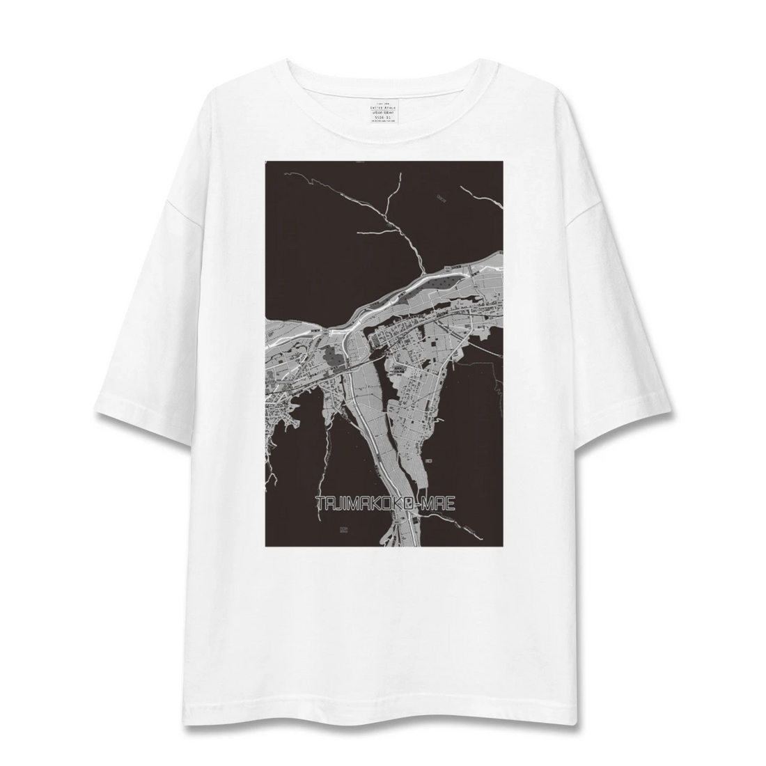 【田島高校前(福島県)】地図柄ビッグシルエットTシャツ