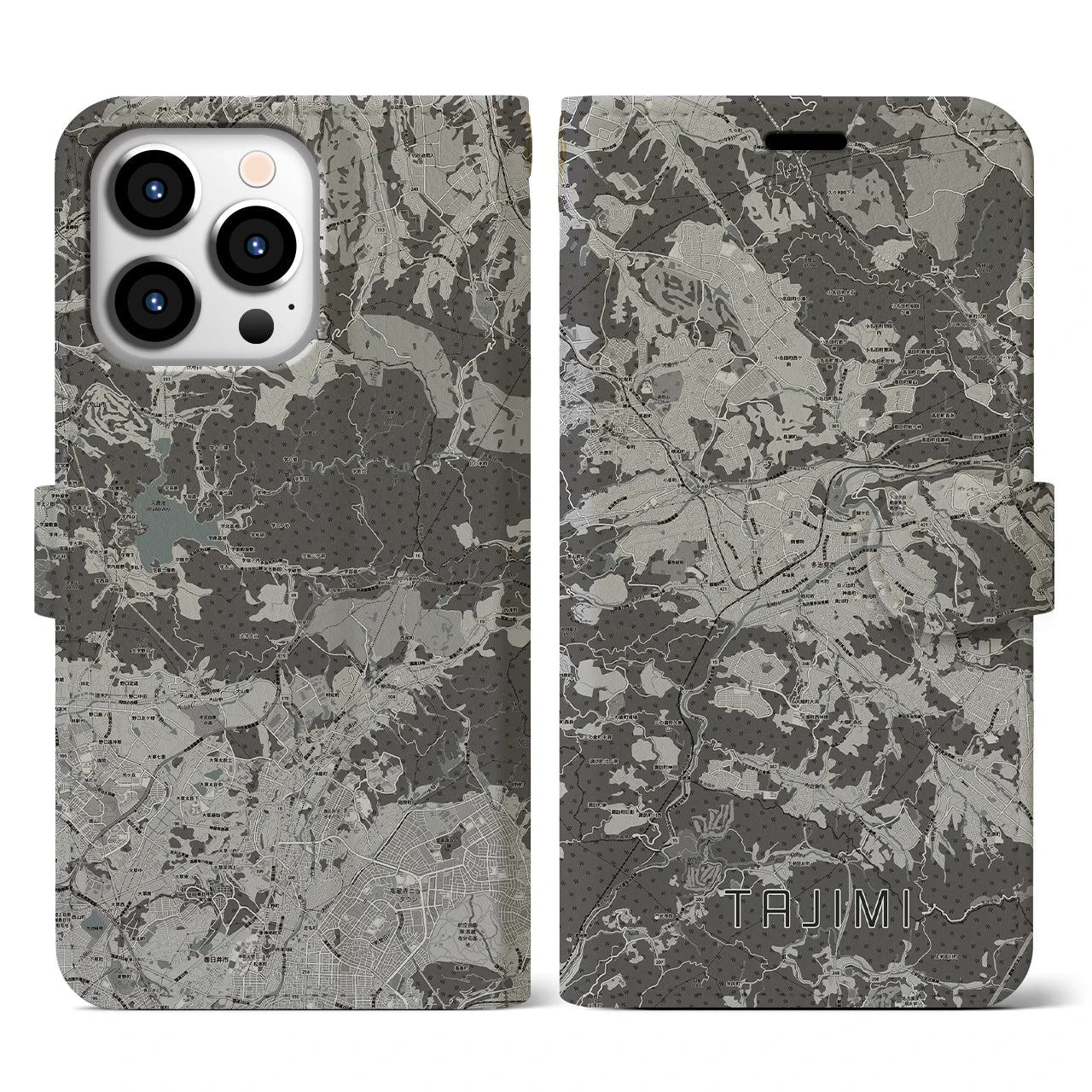 【多治見(岐阜県)】地図柄iPhoneケース(手帳タイプ)