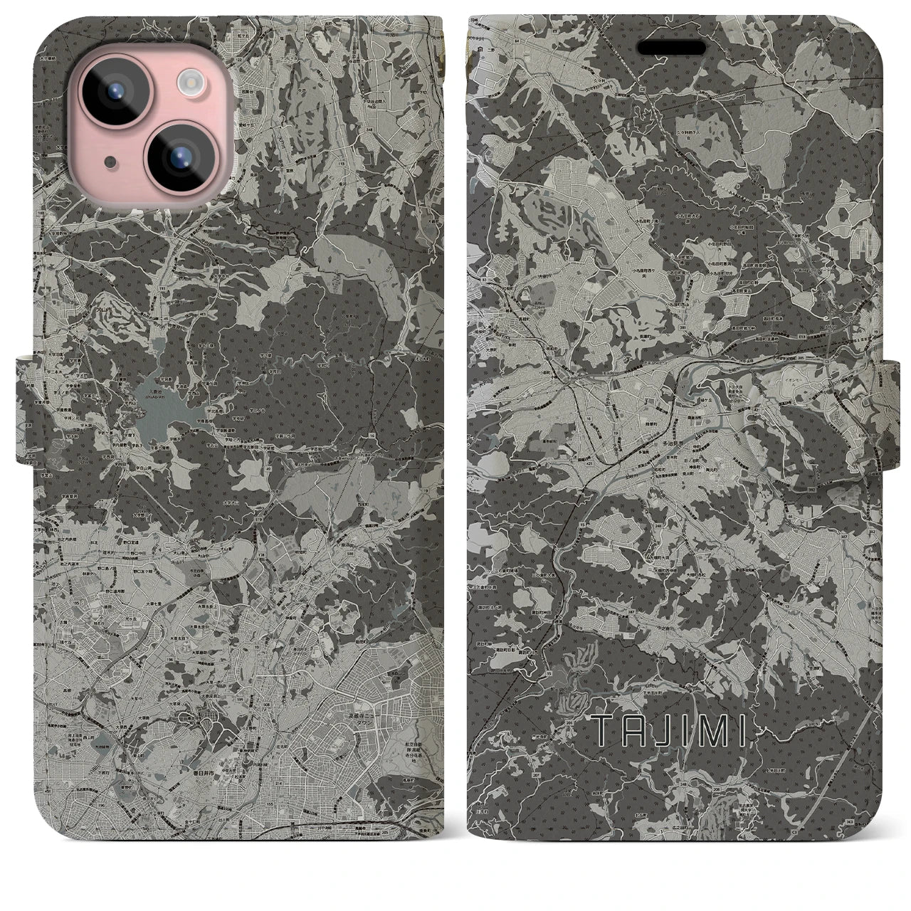 【多治見(岐阜県)】地図柄iPhoneケース(手帳タイプ)