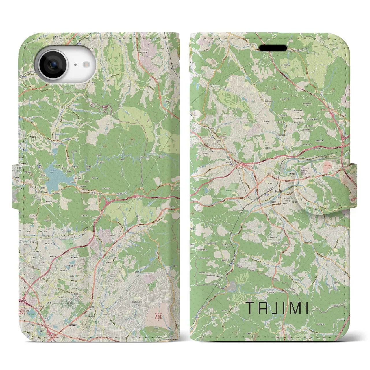 【多治見(岐阜県)】地図柄iPhoneケース(手帳タイプ)