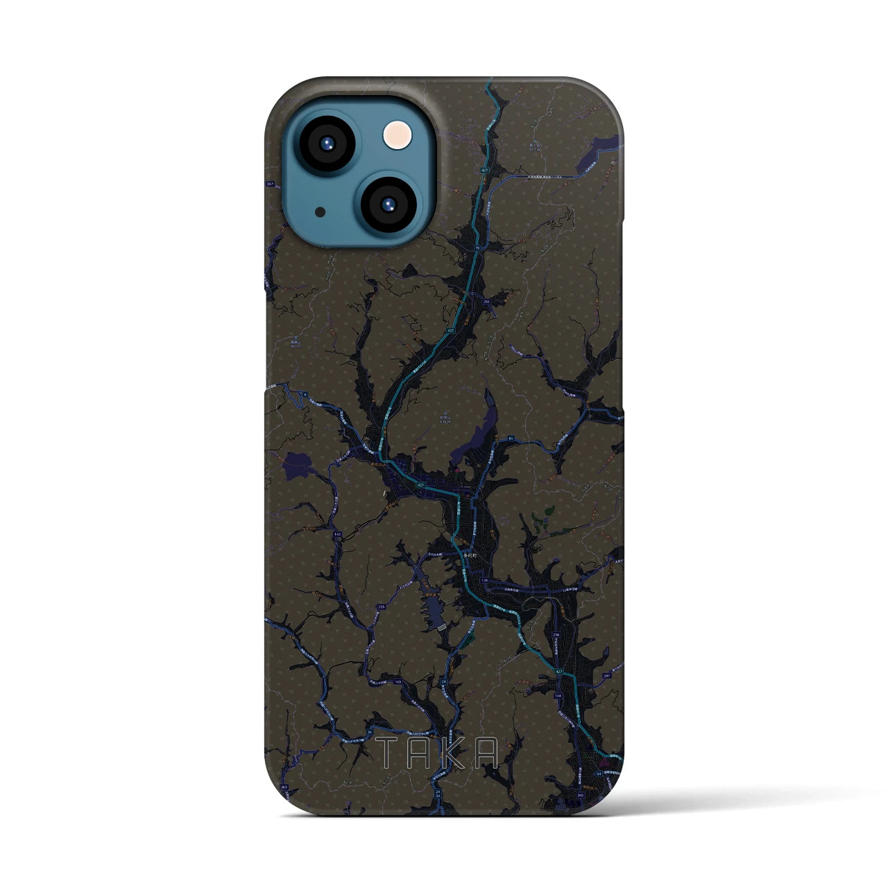 【多可(兵庫県)】地図柄iPhoneケース(バックカバータイプ)